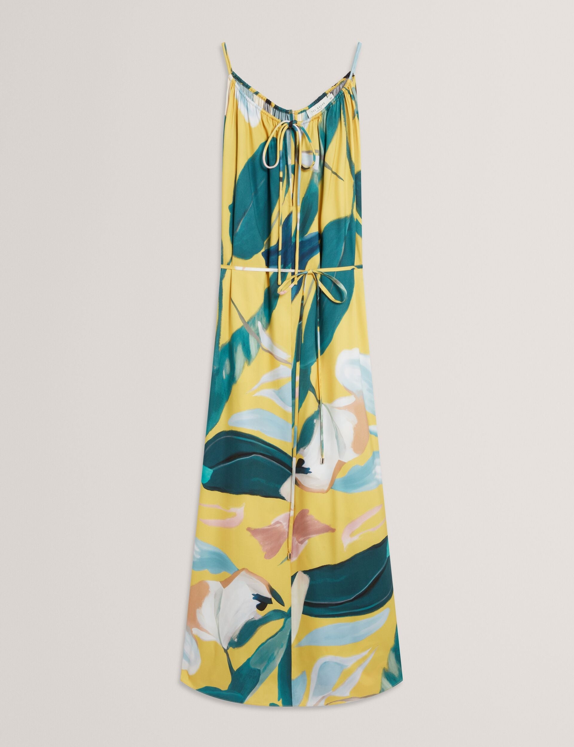 Ted Baker Reelia Bold Print Halterneck Tie Waist Midi Dress Women's