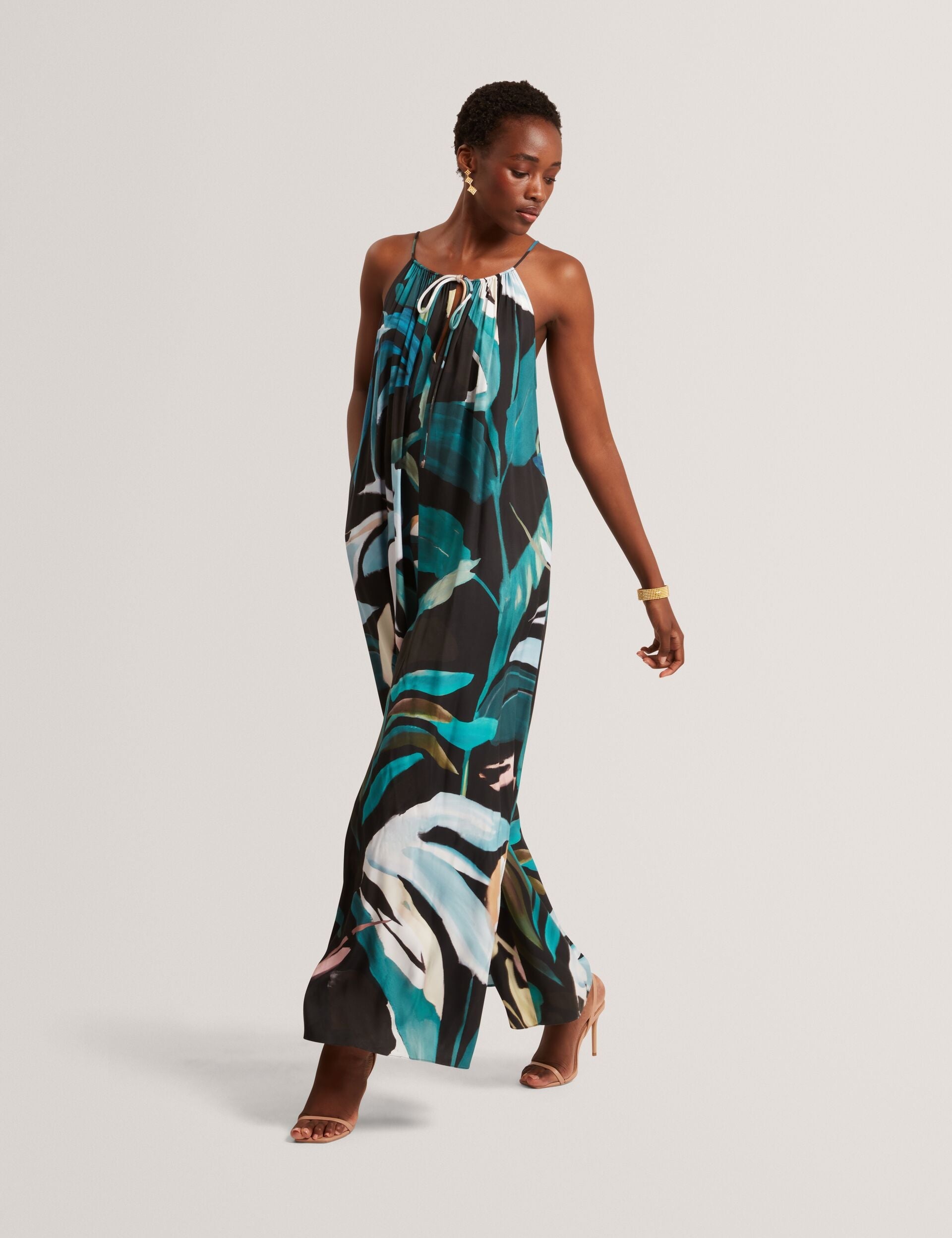 Ted Baker Eskaa Abstract Print Flowy Wide Leg Jumpsuit Women's