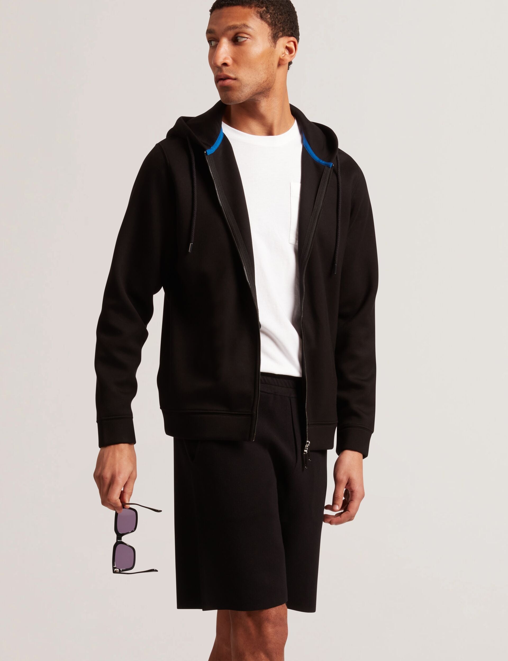 Ted Baker Epio Long Sleeve Zipthrough Neoprene Hoodie