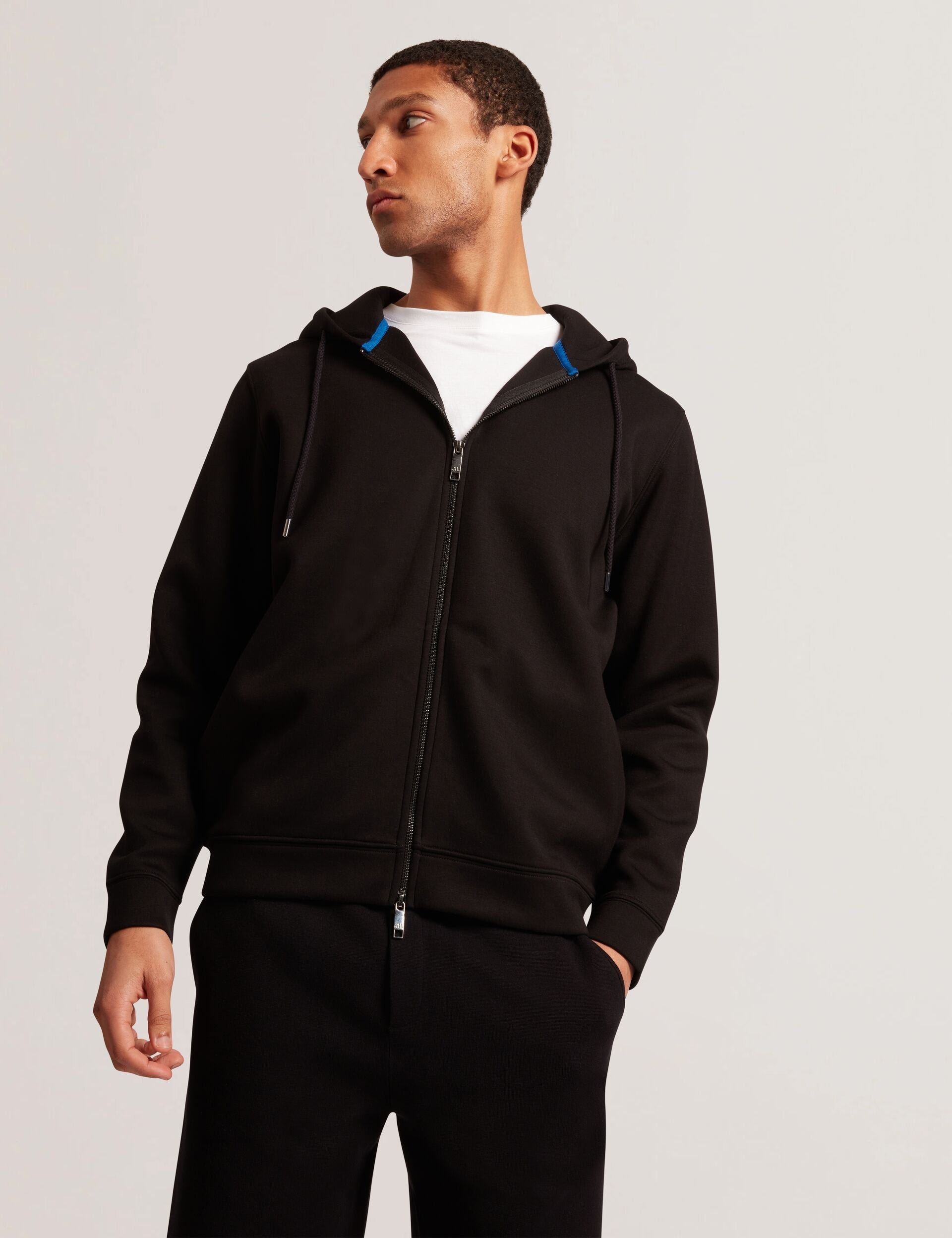 Ted Baker Epio Long Sleeve Zipthrough Neoprene Hoodie