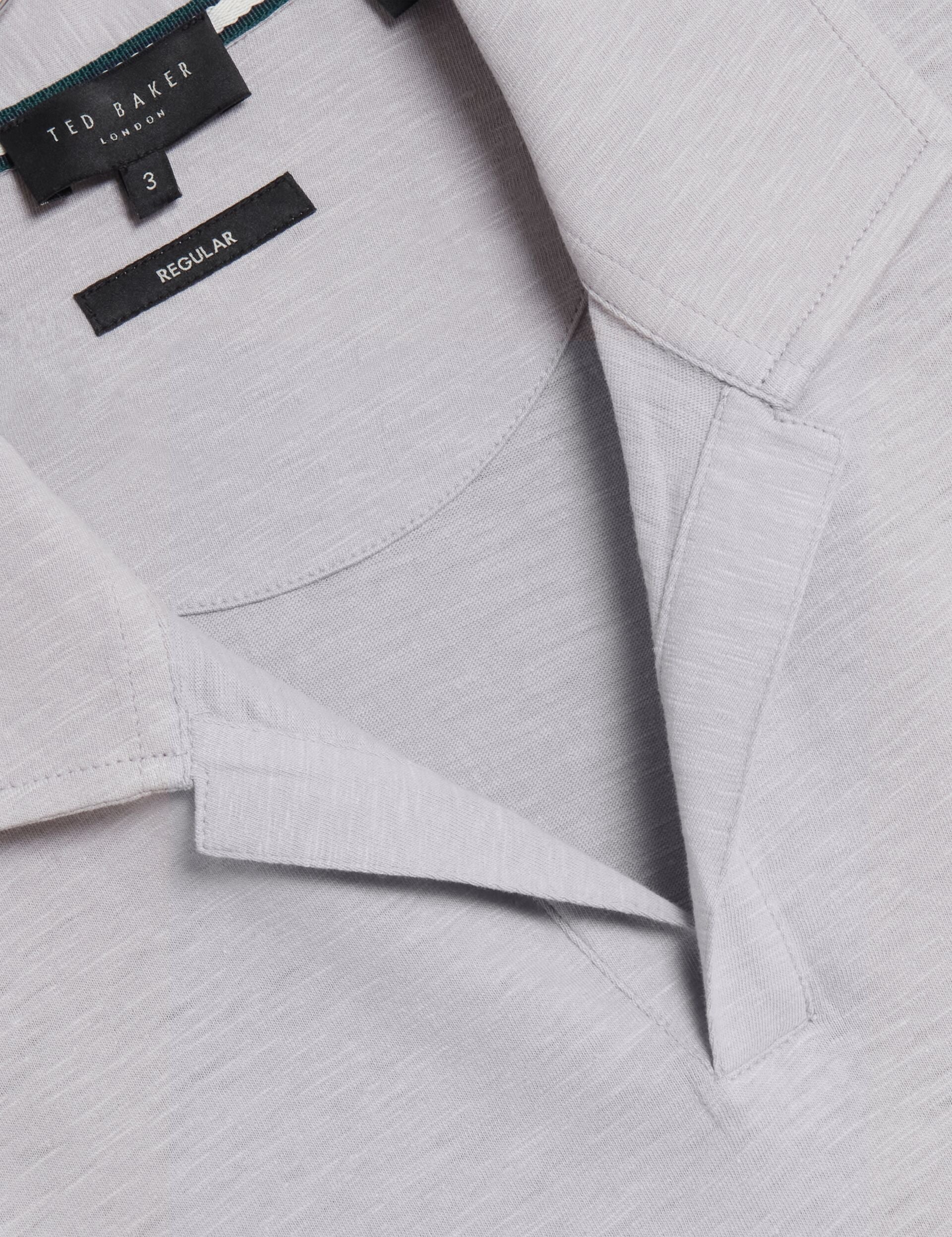 Ted Baker Anito Cotton Linen Open Neck Polo Shirt