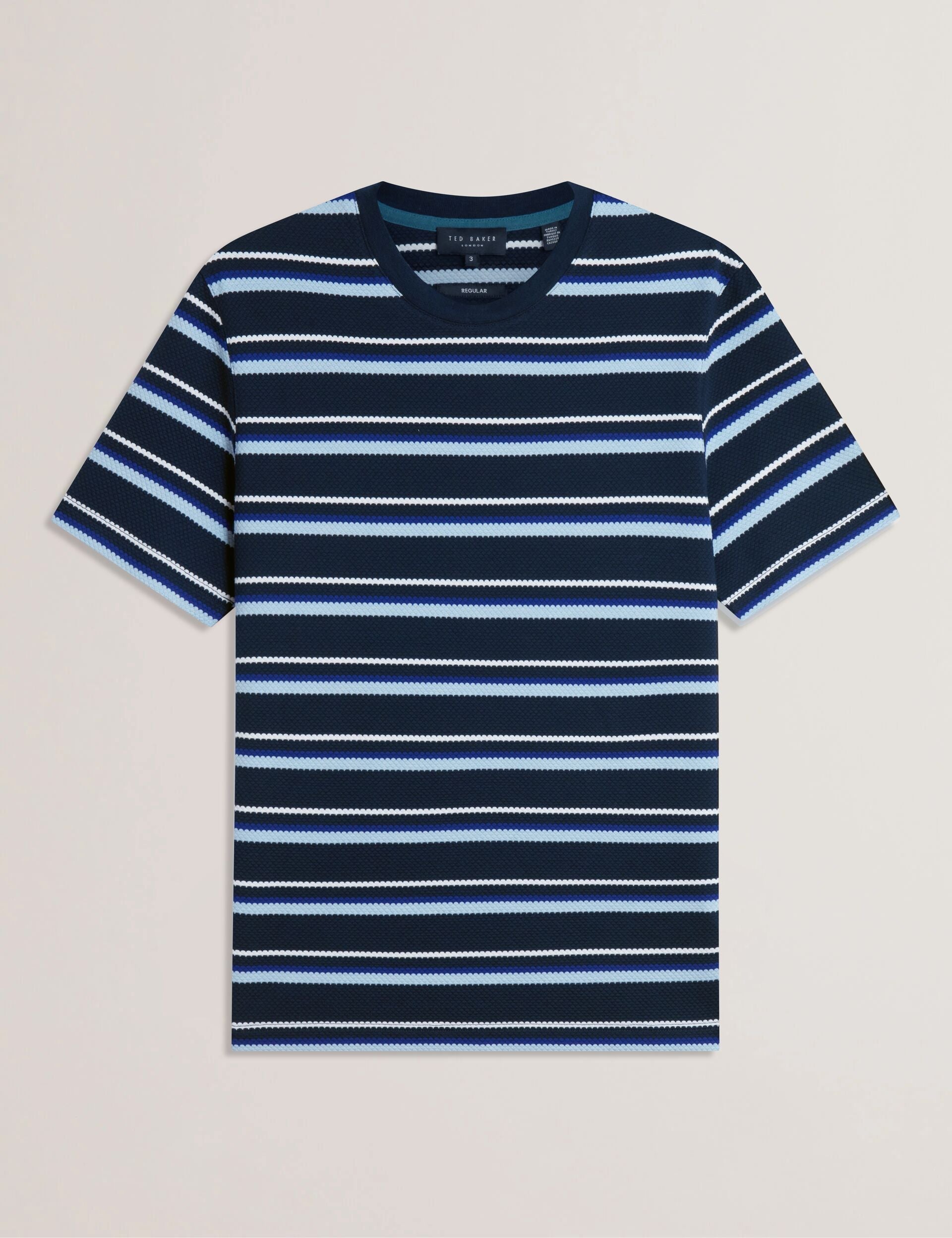 Ted Baker Gorano Short Sleeve Textured Striped Tshirt