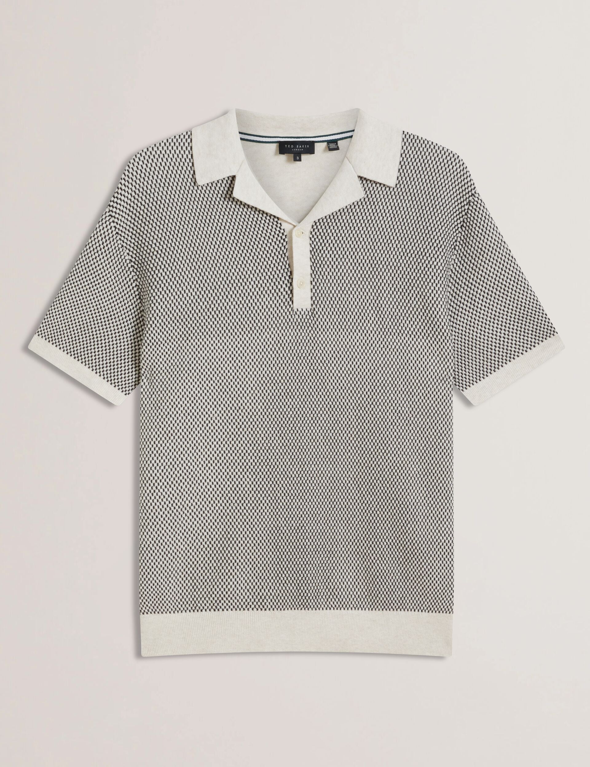 Ted Baker Gregry Textured Knit Revere Collar Polo Shirt