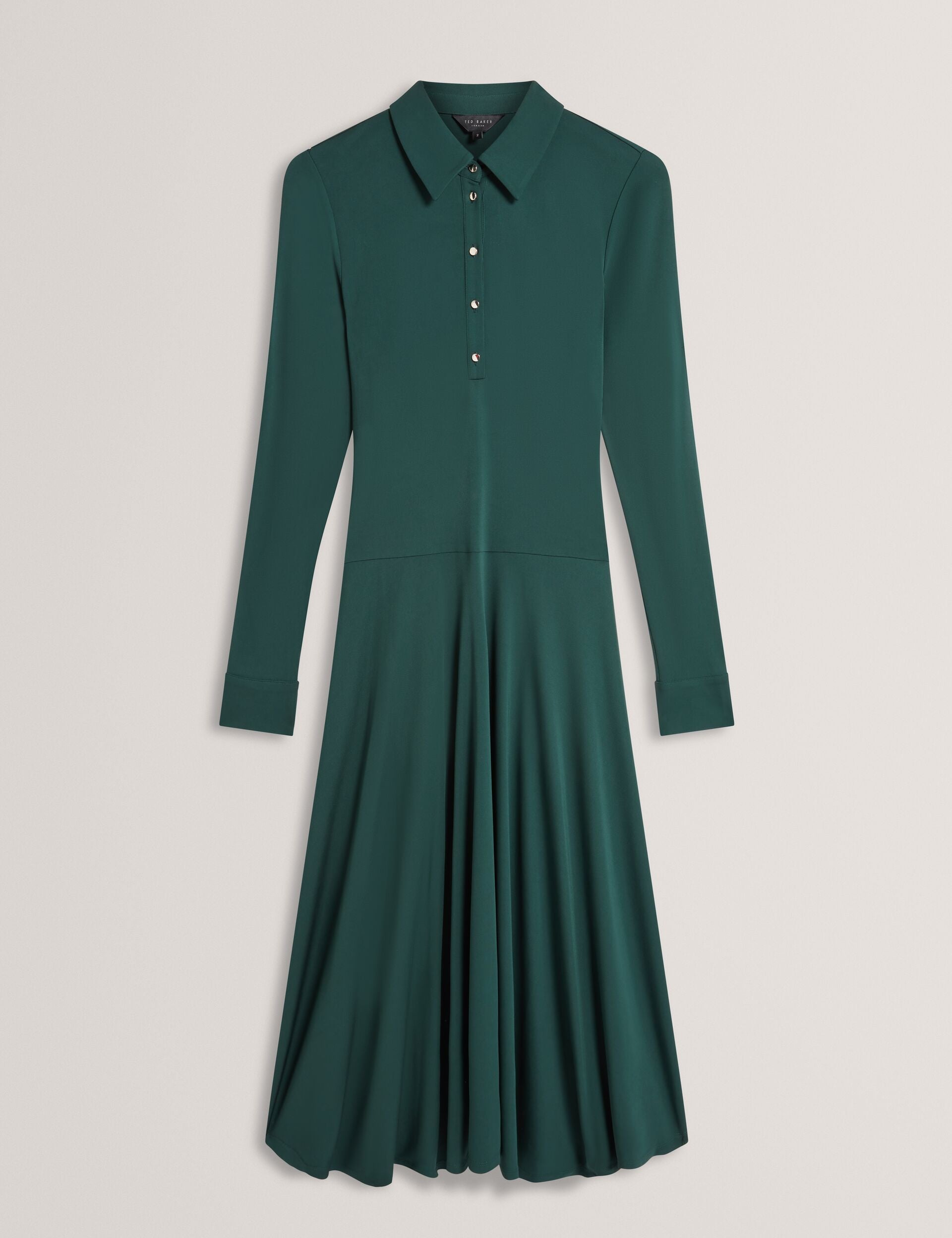 Ted Baker Talyahh Asymmetric Jersey Midi Shirt Dress Women's