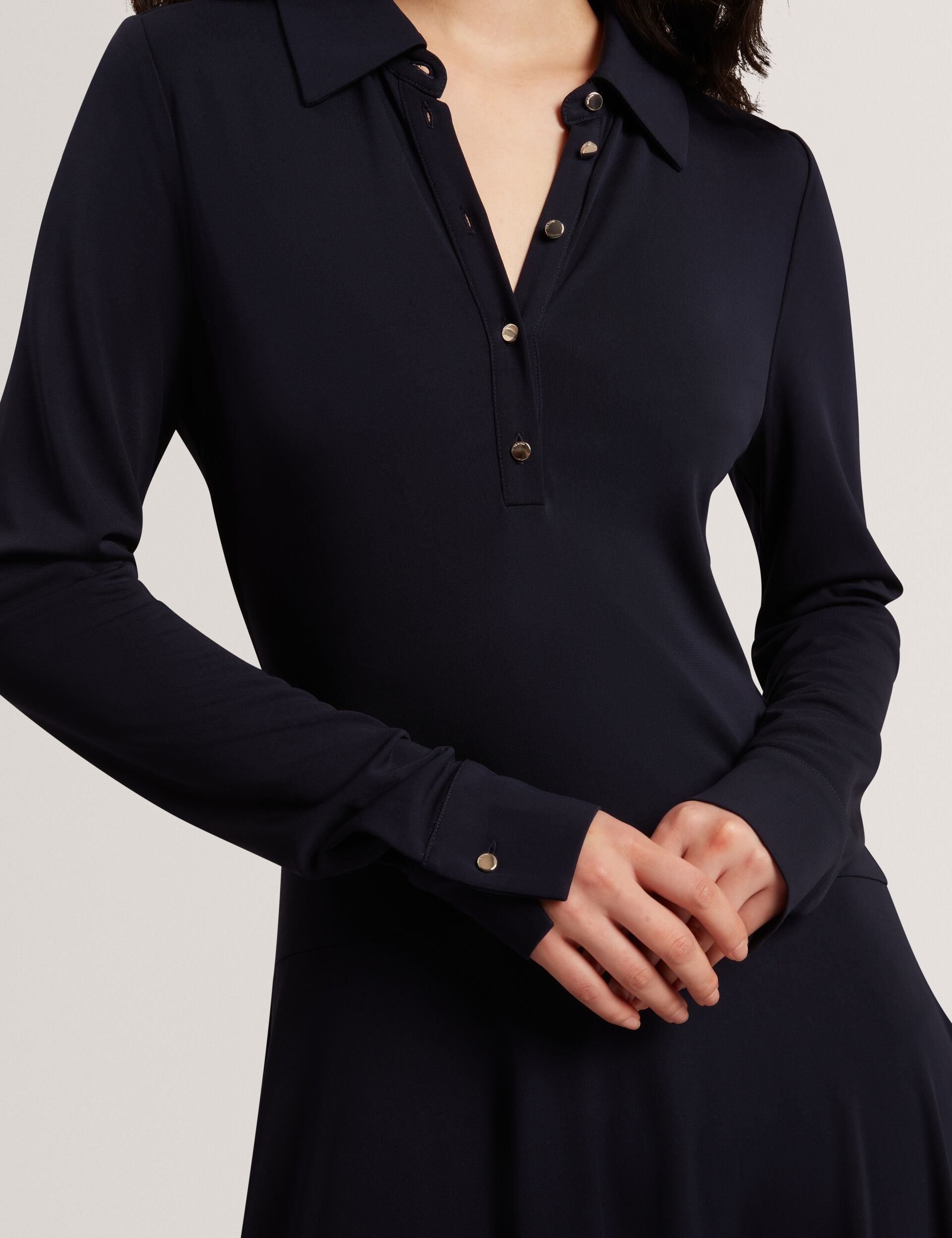 Ted Baker Talyahh Asymmetric Jersey Midi Shirt Dress Women's