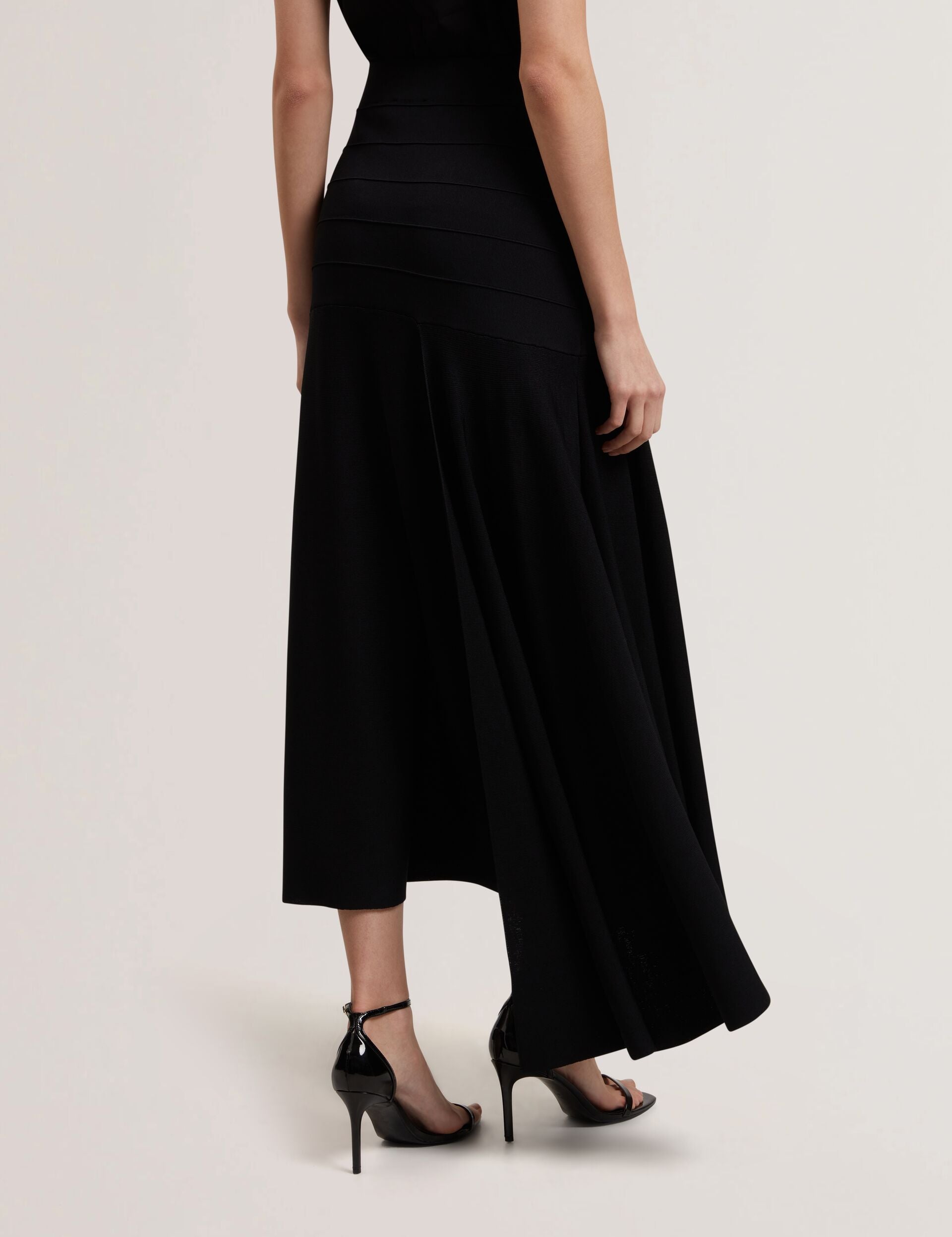 Ted Baker Laurrie Asymmetric Waterfall Hem Knitted Midi Skirt Women's