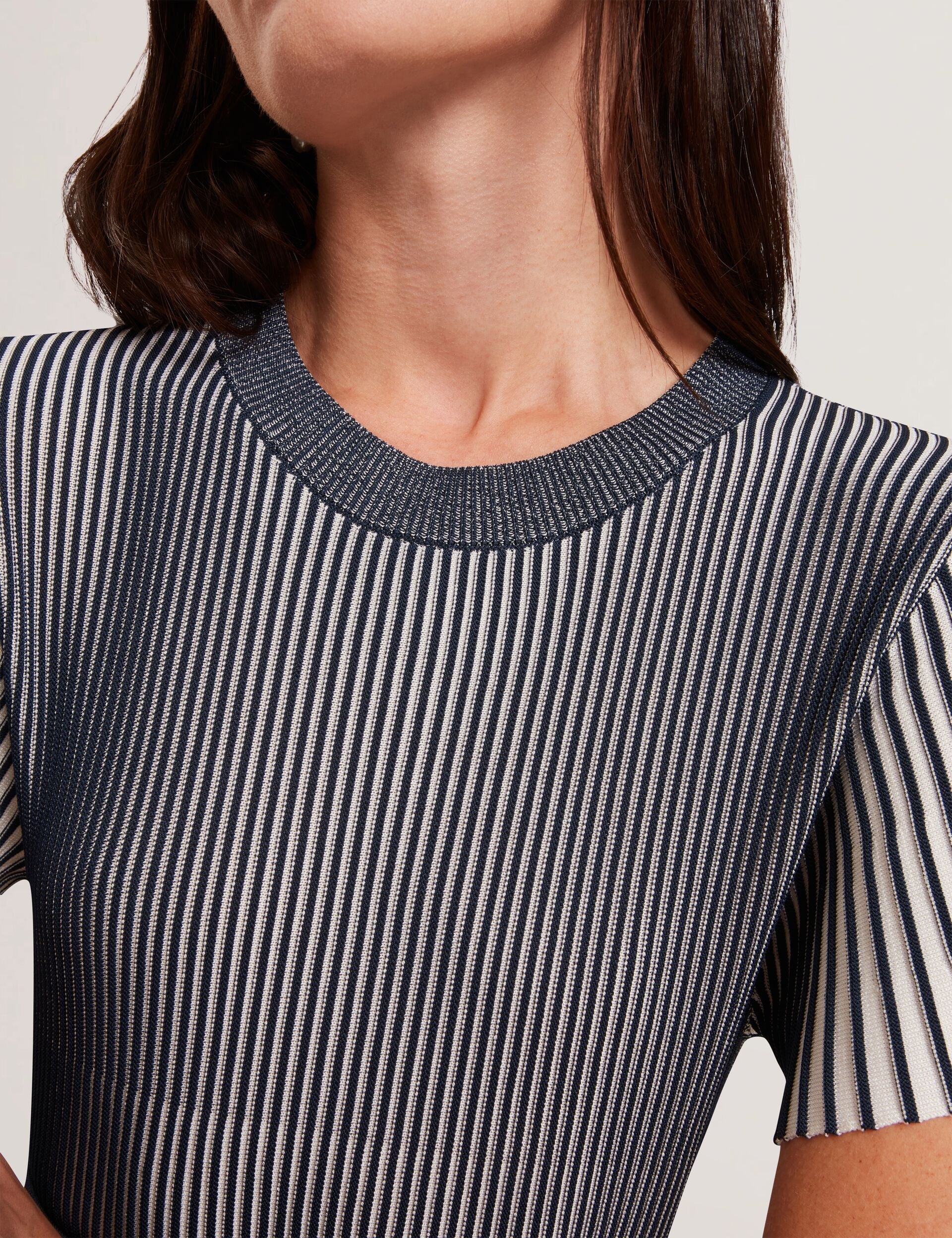 Ted Baker Hethrr Textured Knit Fluted Short Sleeve Top Women's