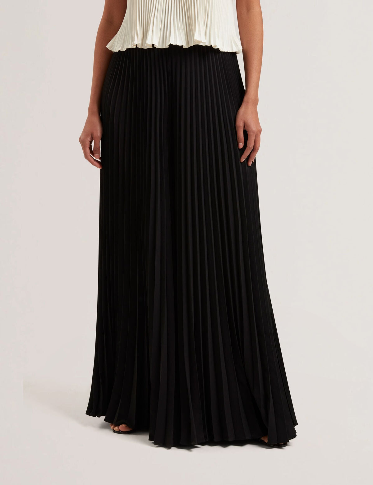 Ted Baker Haryx Pleated Wide Leg Palazzo Trousers Women's