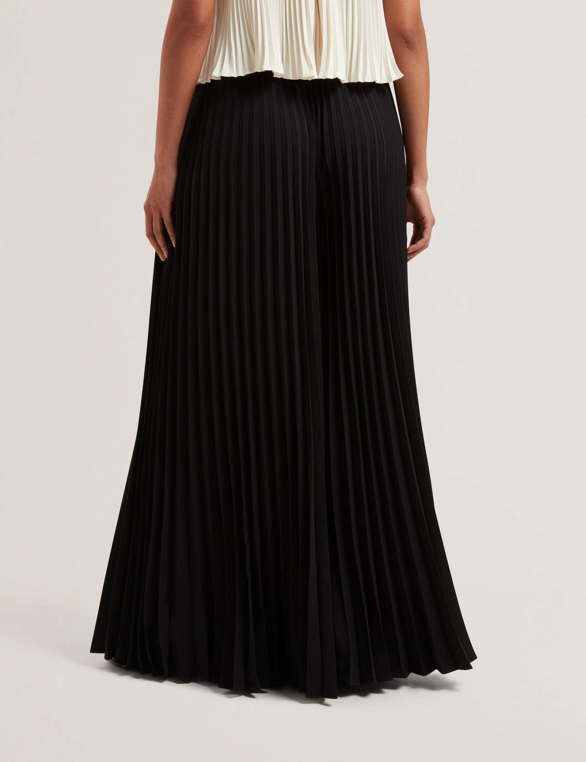 Ted Baker Haryx Pleated Wide Leg Palazzo Trousers Women's