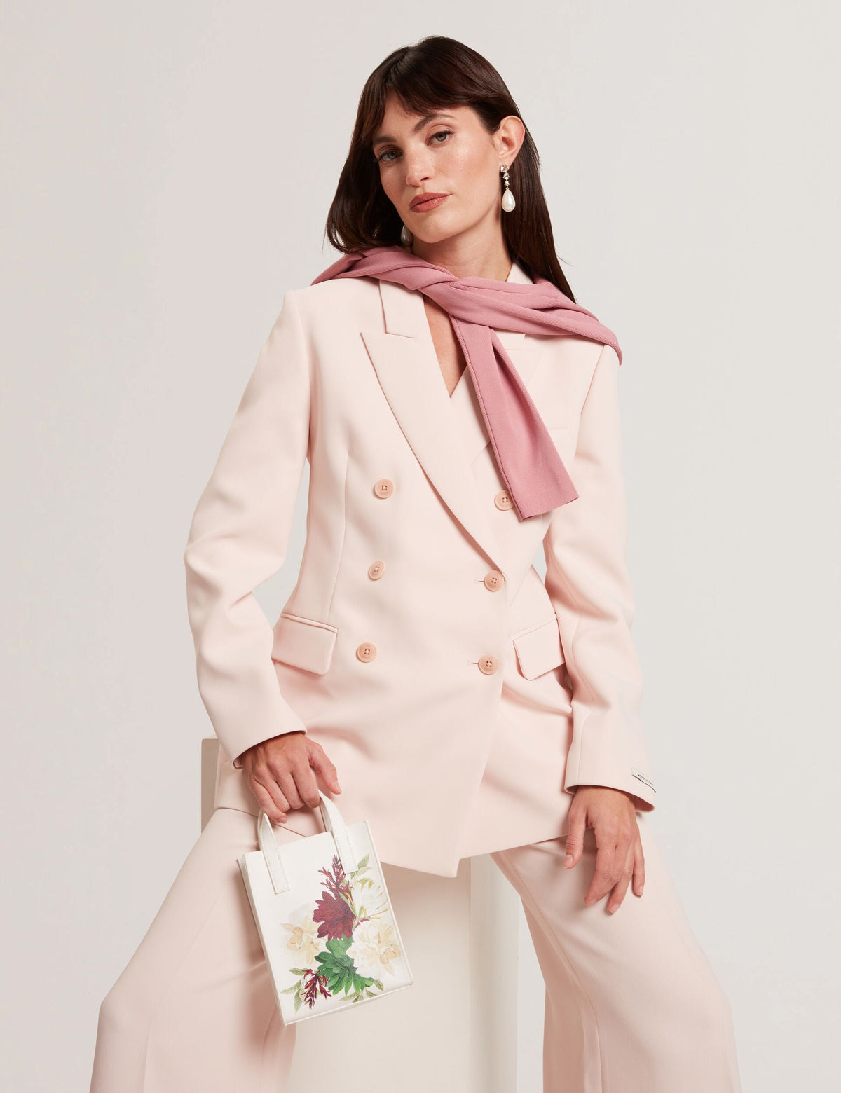 Ted Baker Traga Tailored Double Breasted Woven Blazer Women's