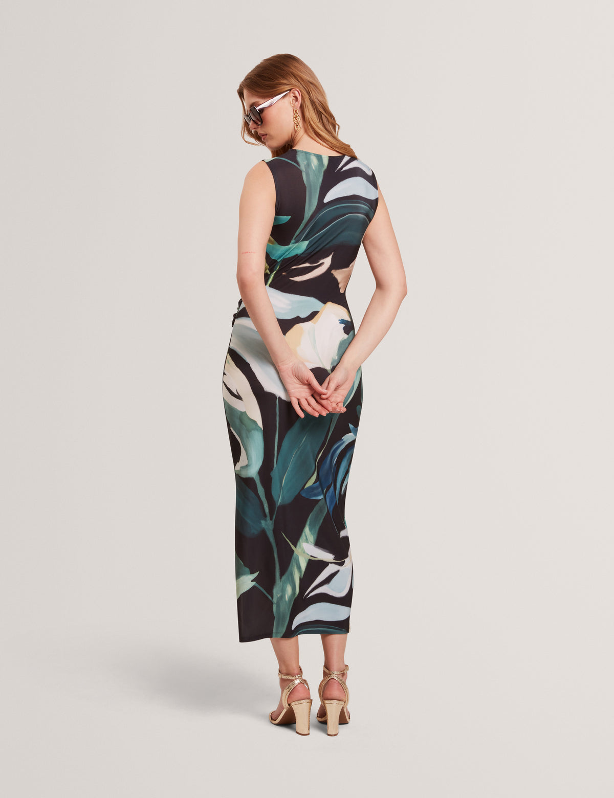 Ted Baker Linneaa Bold Print Sleeveless Bodycon Midi Dress Women's