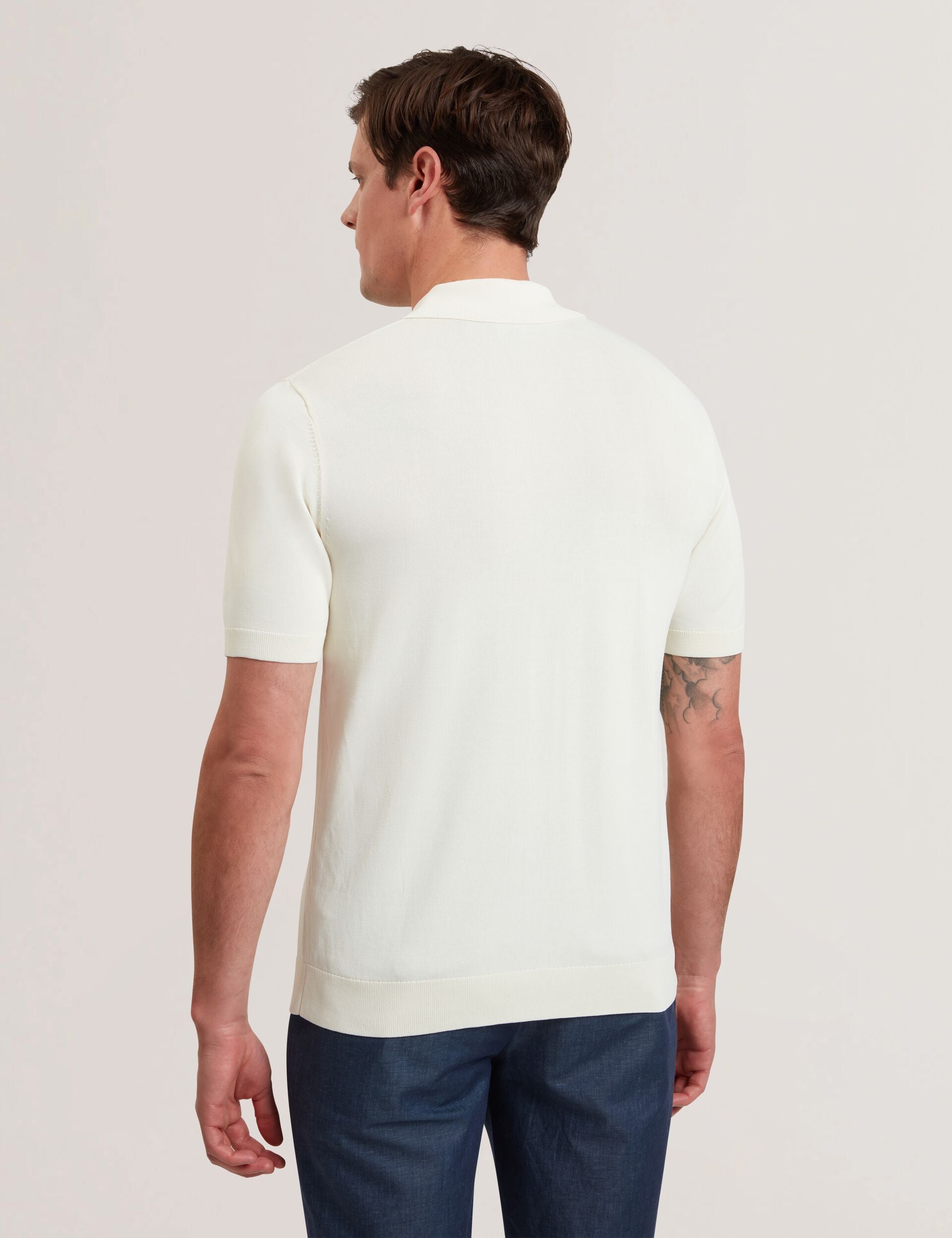 Ted Baker Ruits Floral Detail Button Through Polo Shirt