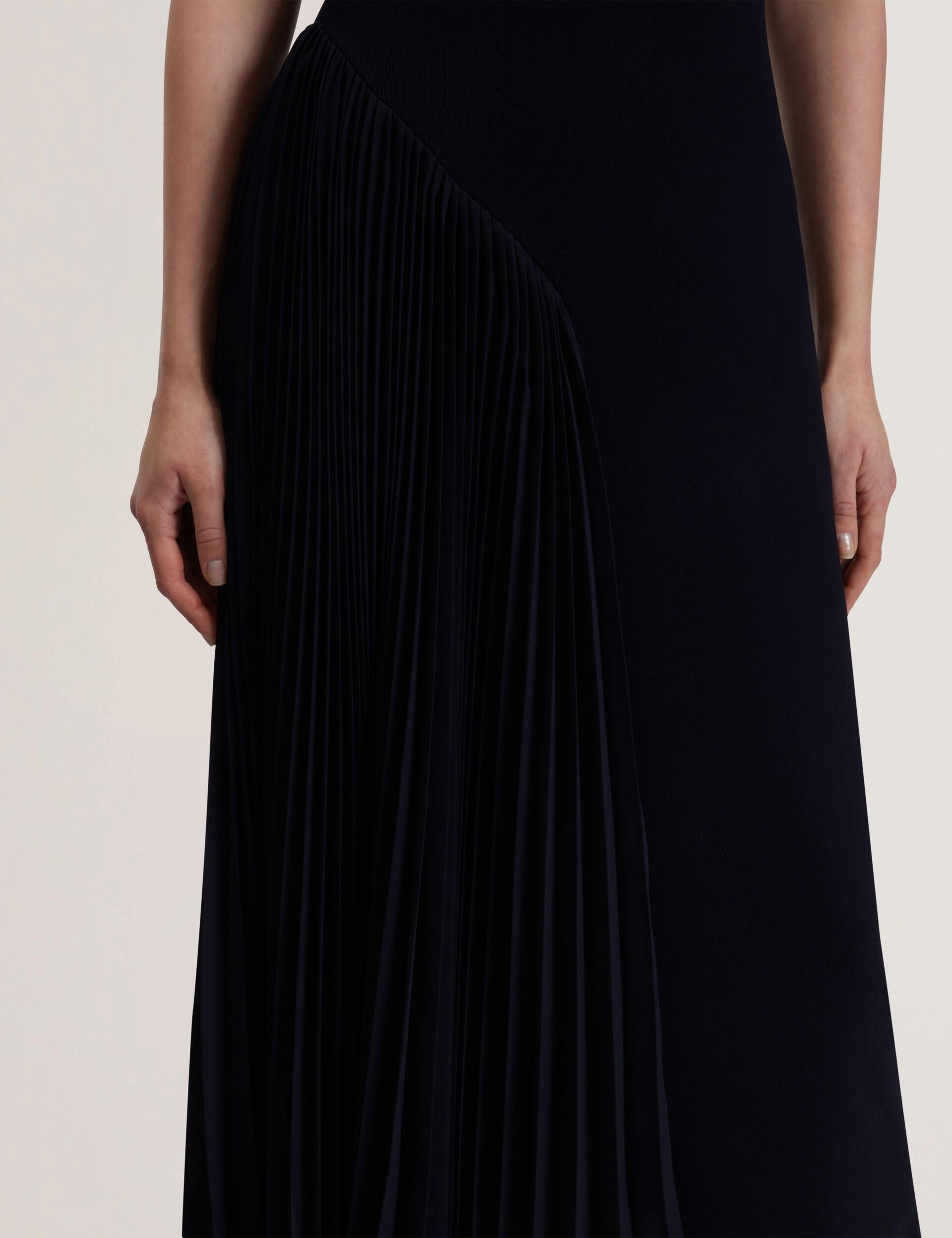 Ted Baker Azzina Pleated Panel Sleeveless Knitted Midi Dress Women's
