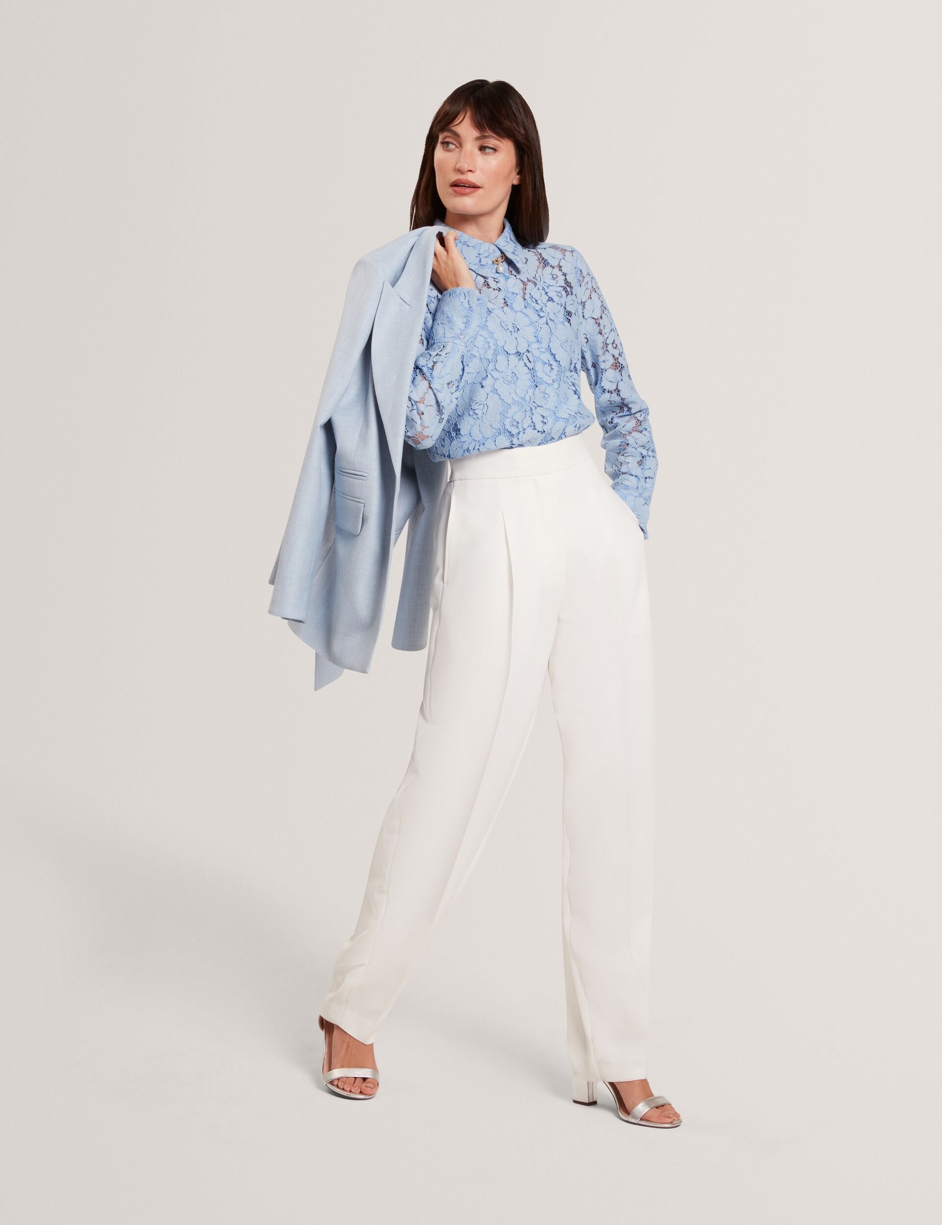 Ted Baker Morriat Barrel Leg Woven Tailored Trousers Women's