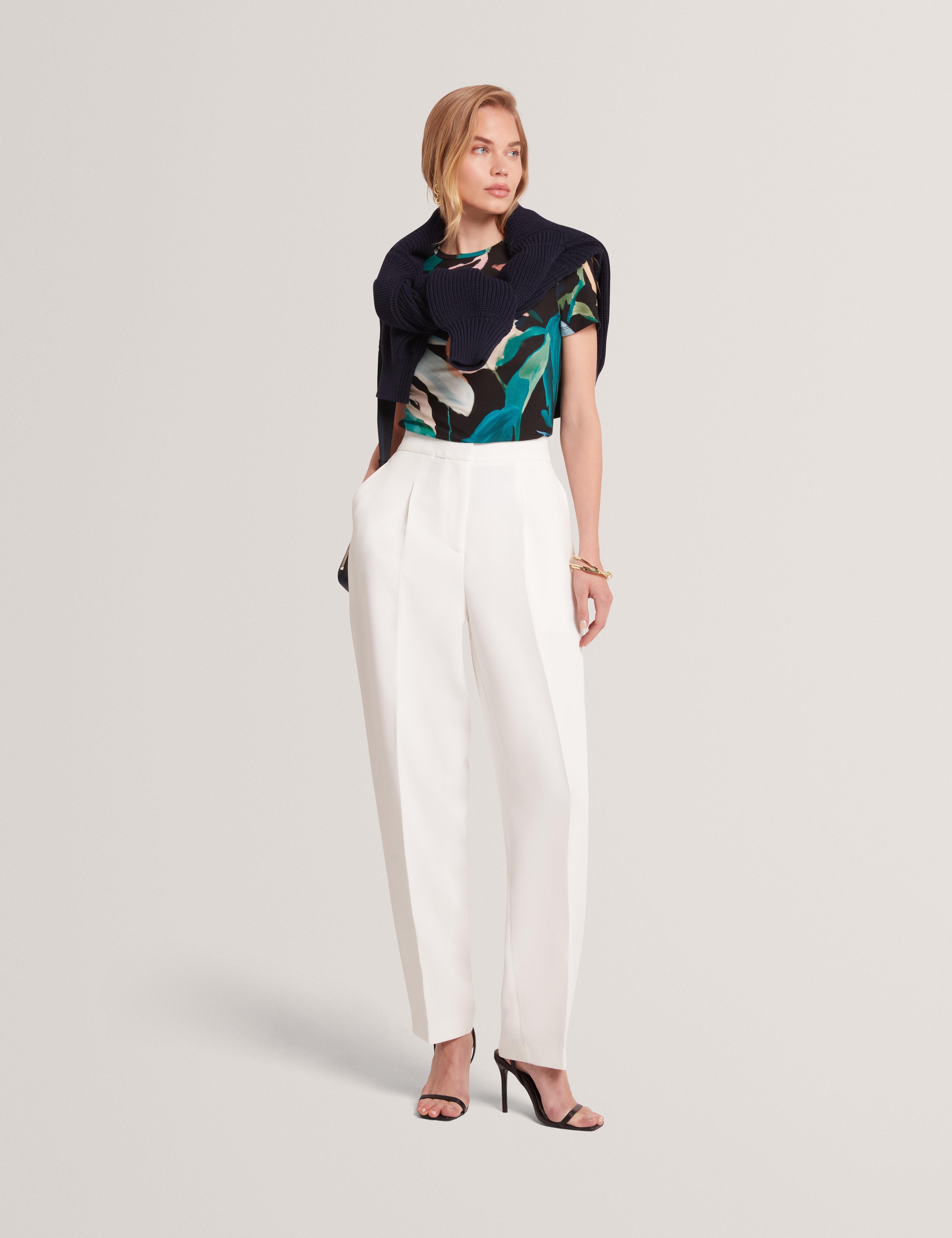 Ted Baker Haiiley Slim Fit Painted Print Short Sleeve Tshirt Women's