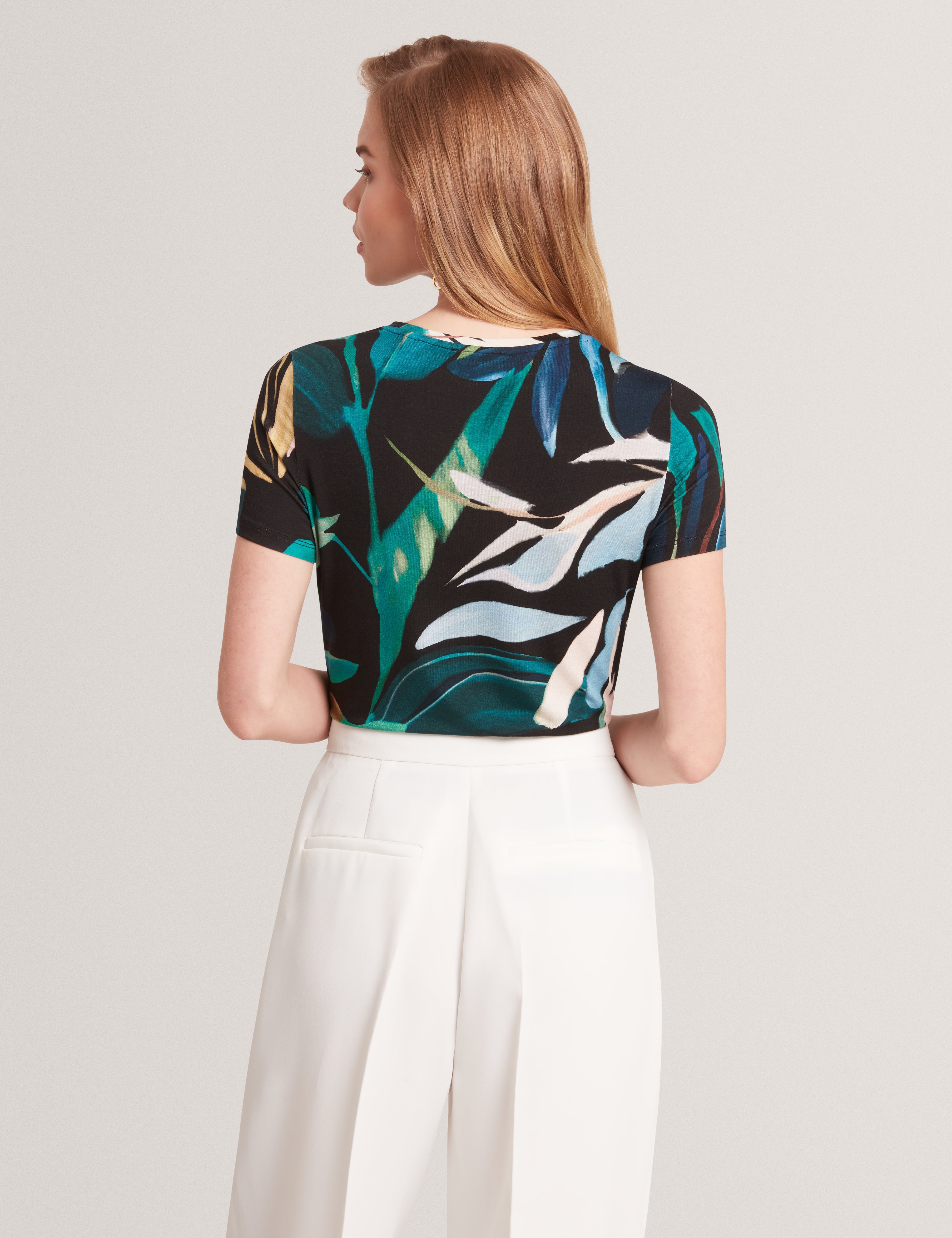 Ted Baker Haiiley Slim Fit Painted Print Short Sleeve Tshirt Women's
