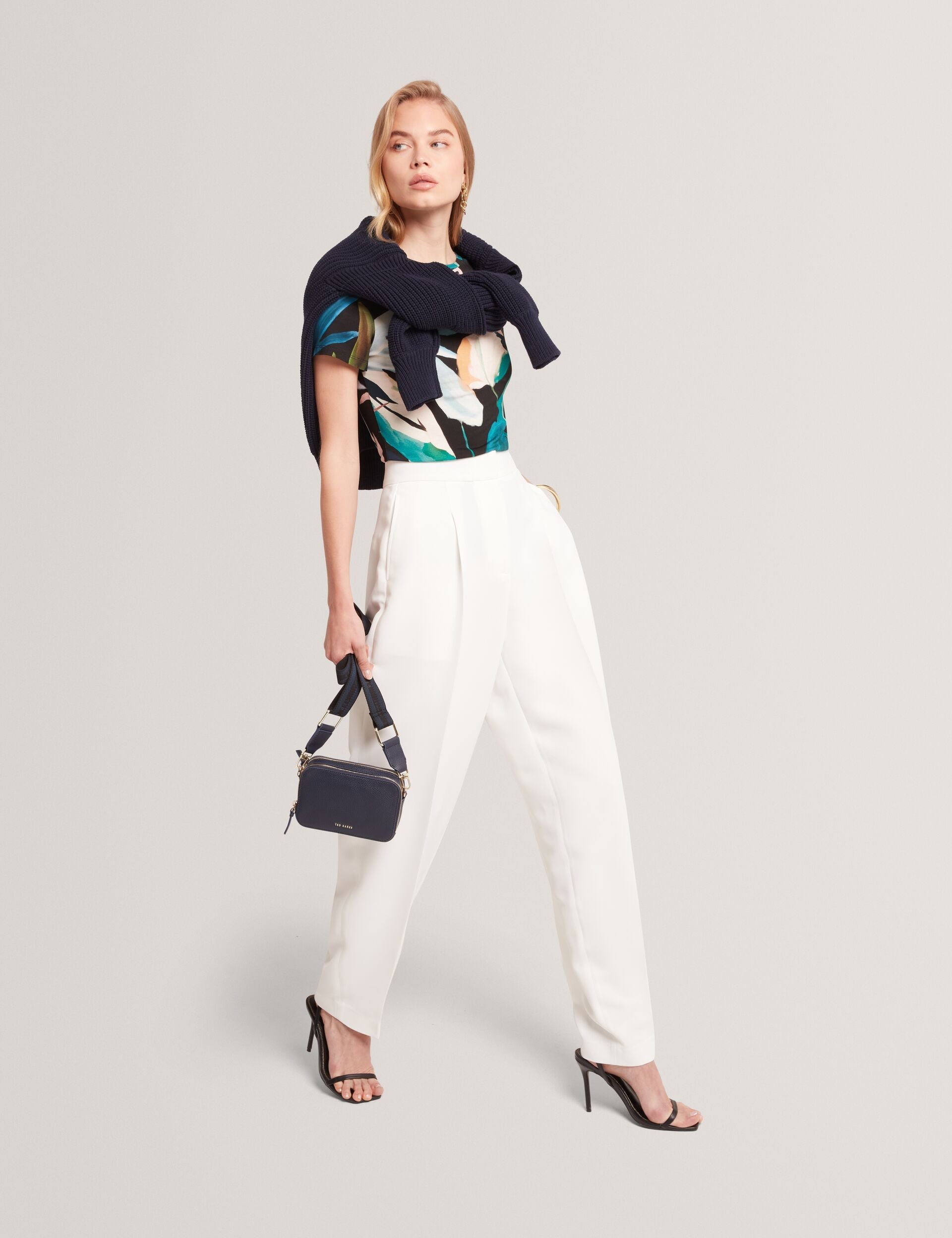 Ted Baker Haiiley Slim Fit Painted Print Short Sleeve Tshirt Women's