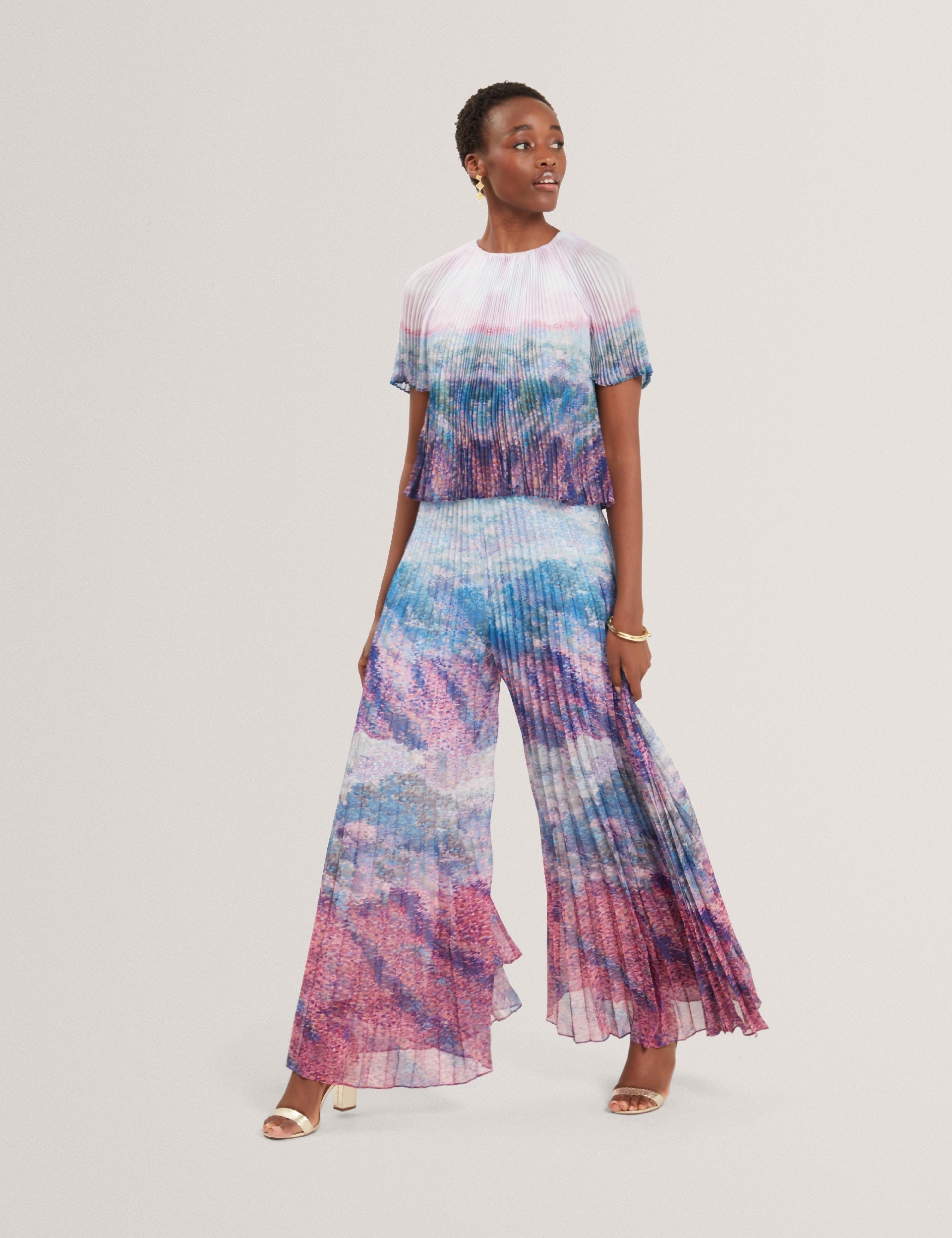 Ted Baker Aharra Pleated Short Sleeve Blouse Women's