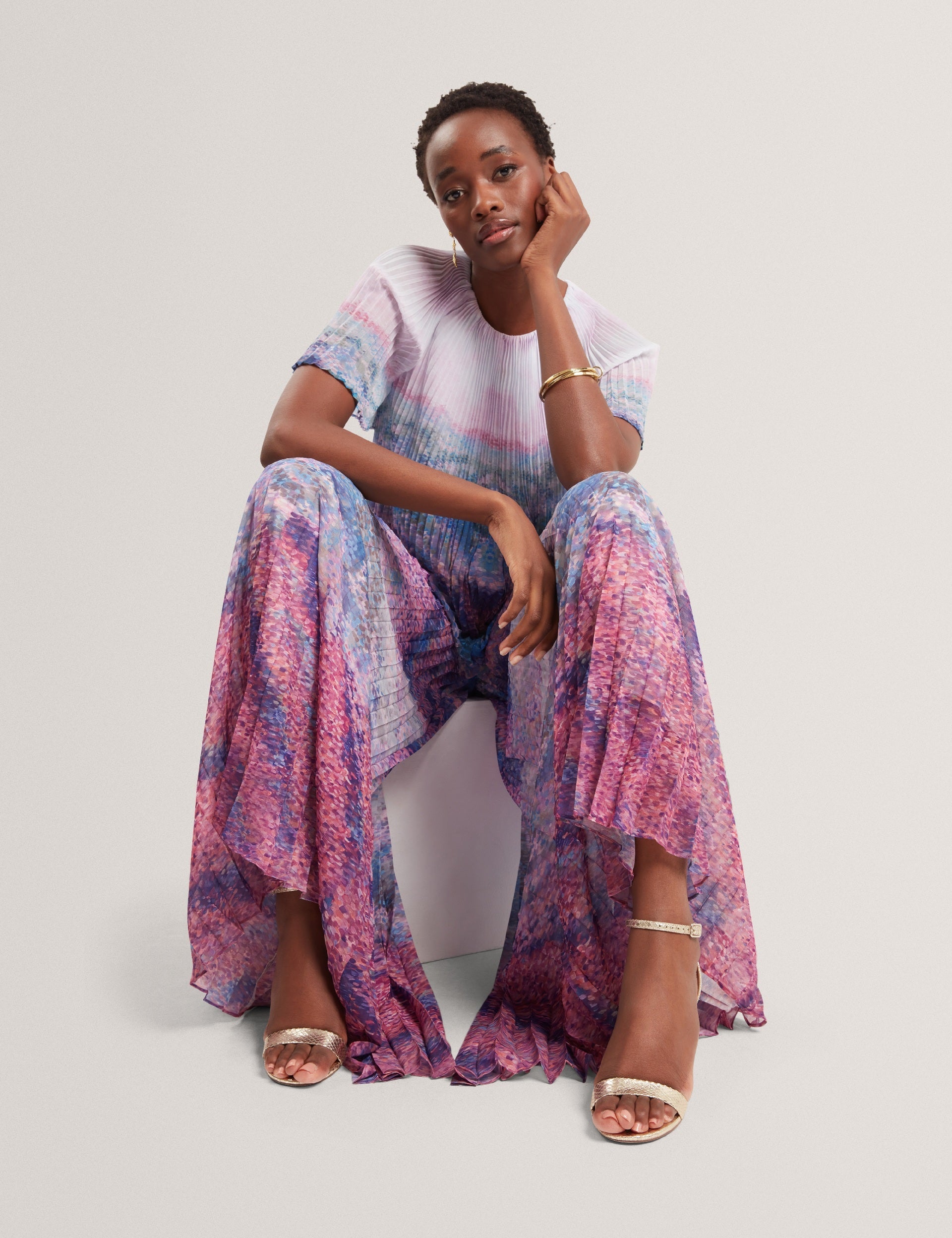 Ted Baker Aharra Pleated Short Sleeve Blouse Women's