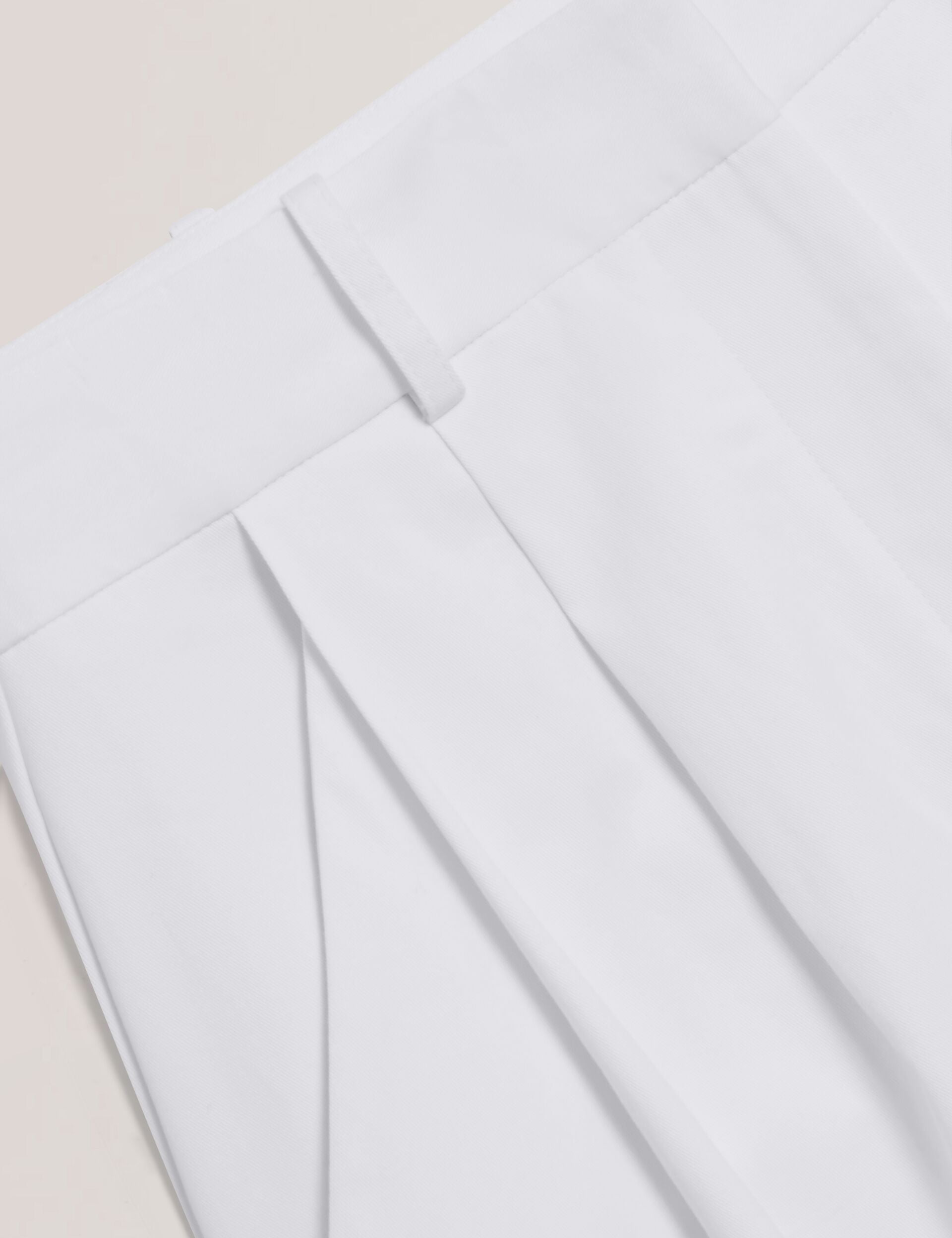 Ted Baker Zozia Cotton Pleated Front Wide Leg Trousers Women's