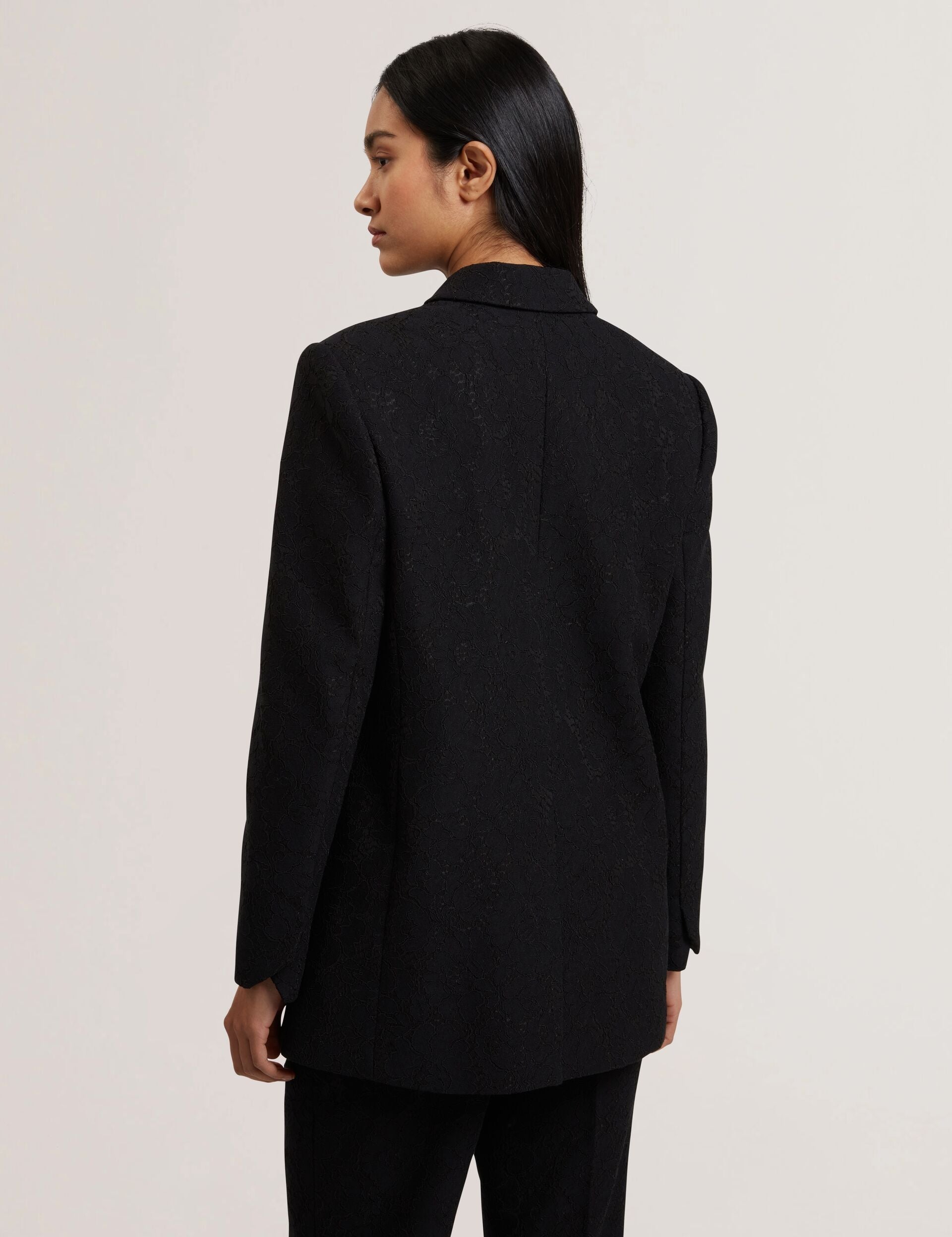 Ted Baker Merio Bonded Lace Single Breasted Relaxed Blazer Women's