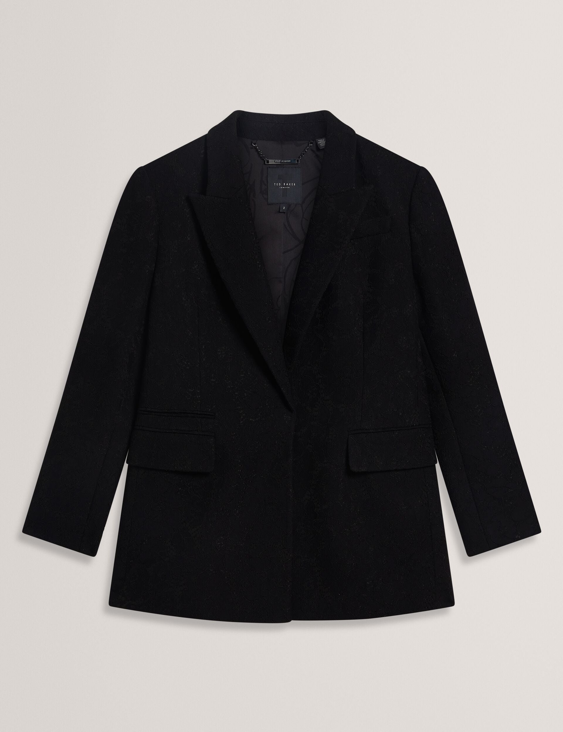 Ted Baker Merio Bonded Lace Single Breasted Relaxed Blazer Women's