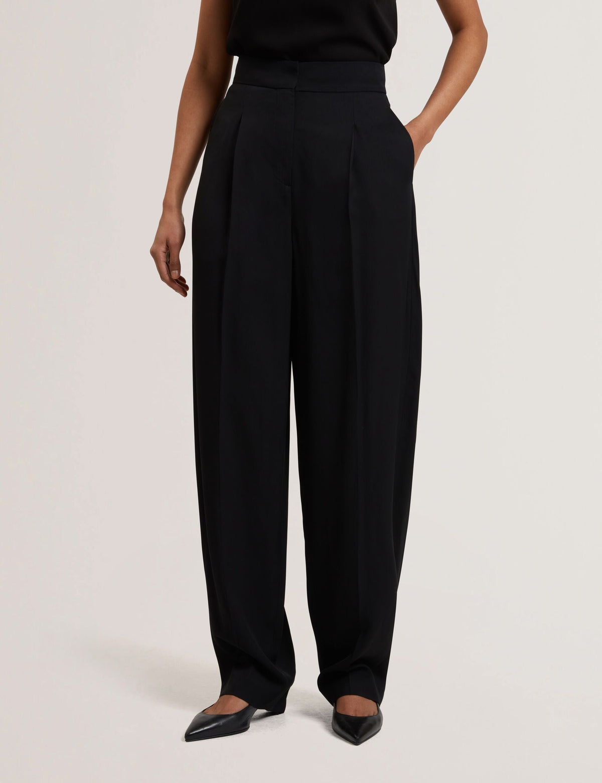 Ted Baker Kiolli Wool Blend Barrel Leg Tailored Trousers Women's