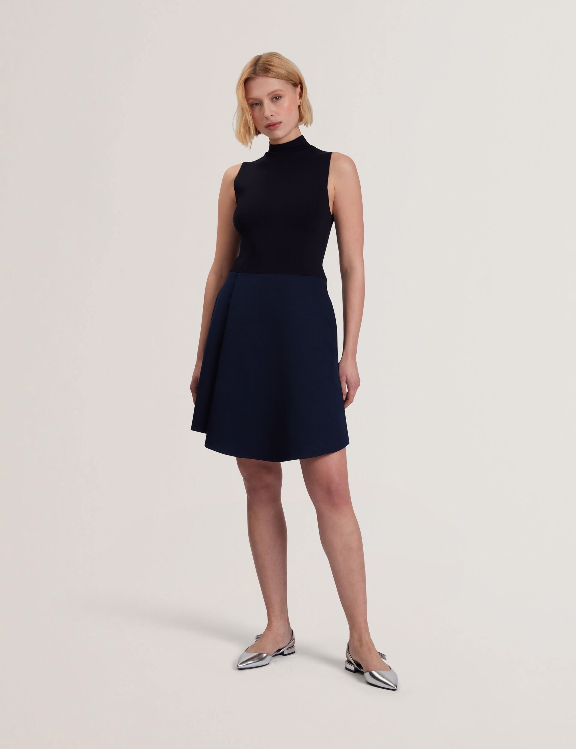 Ted Baker Dandiaa Sleeveless High Neck 2In1 Mini Dress Women's