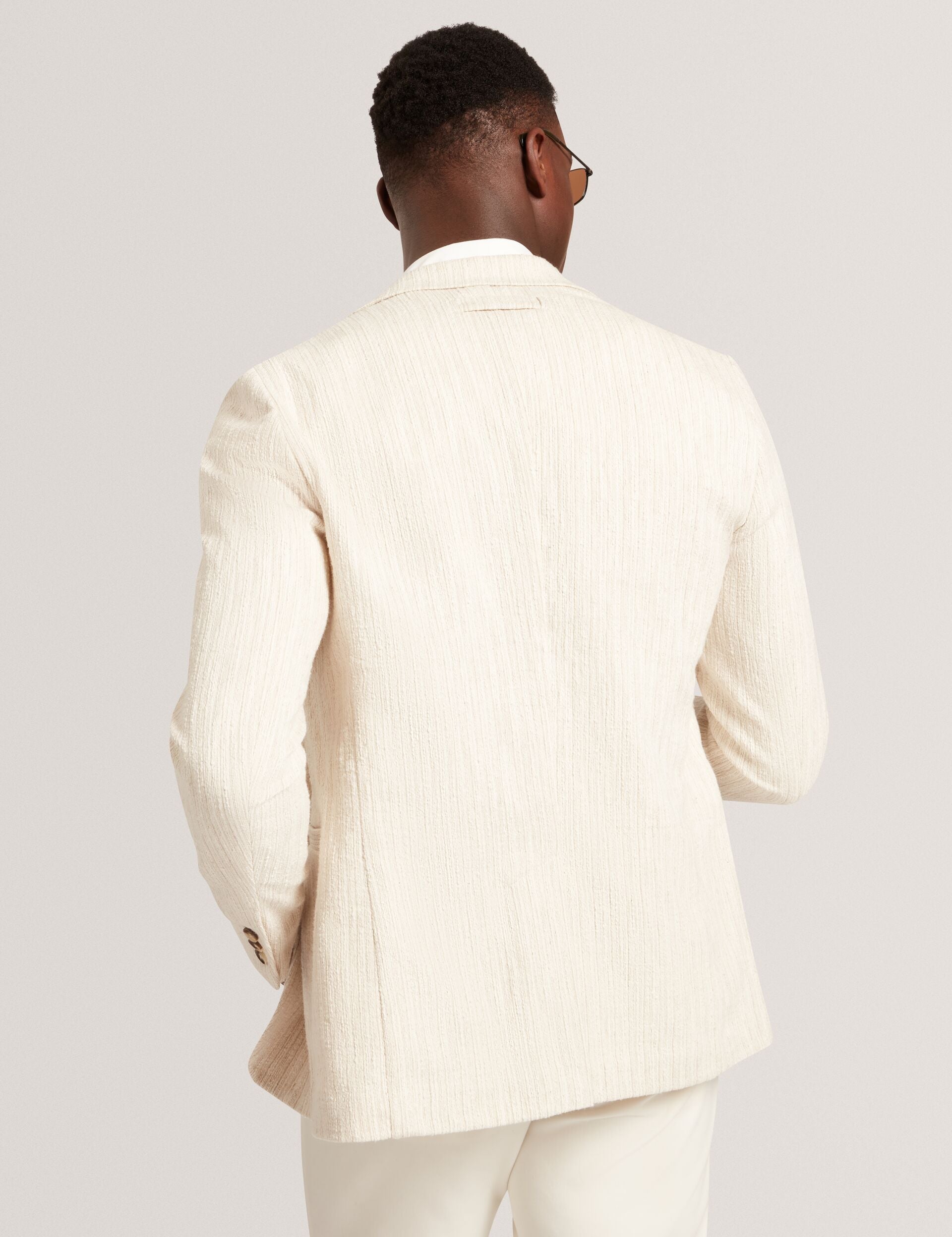 Ted Baker Rusticj Textured Boucle Cotton Blend Blazer