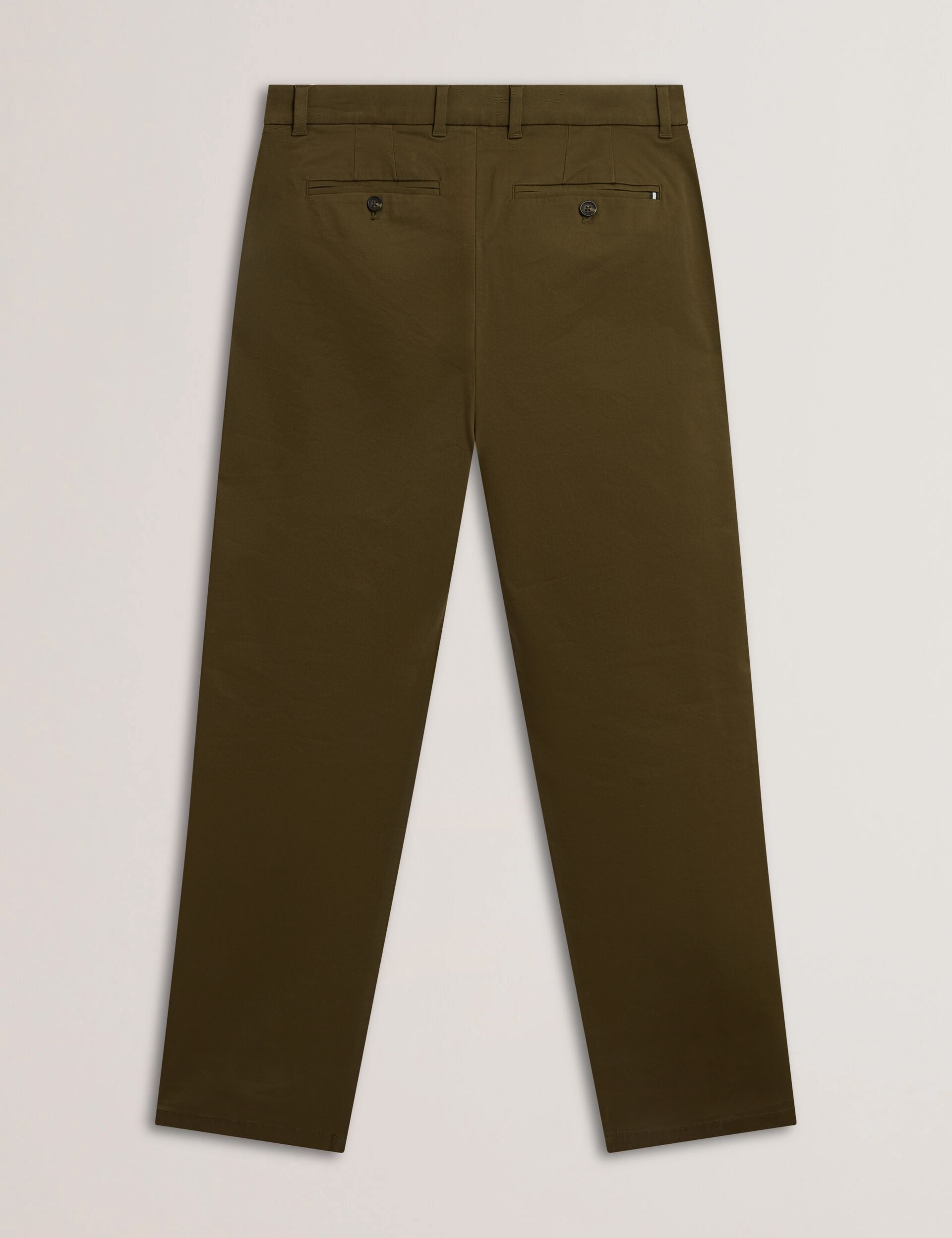 Ted Baker Batford Khaki Slim Fit Cotton Blend Chinos