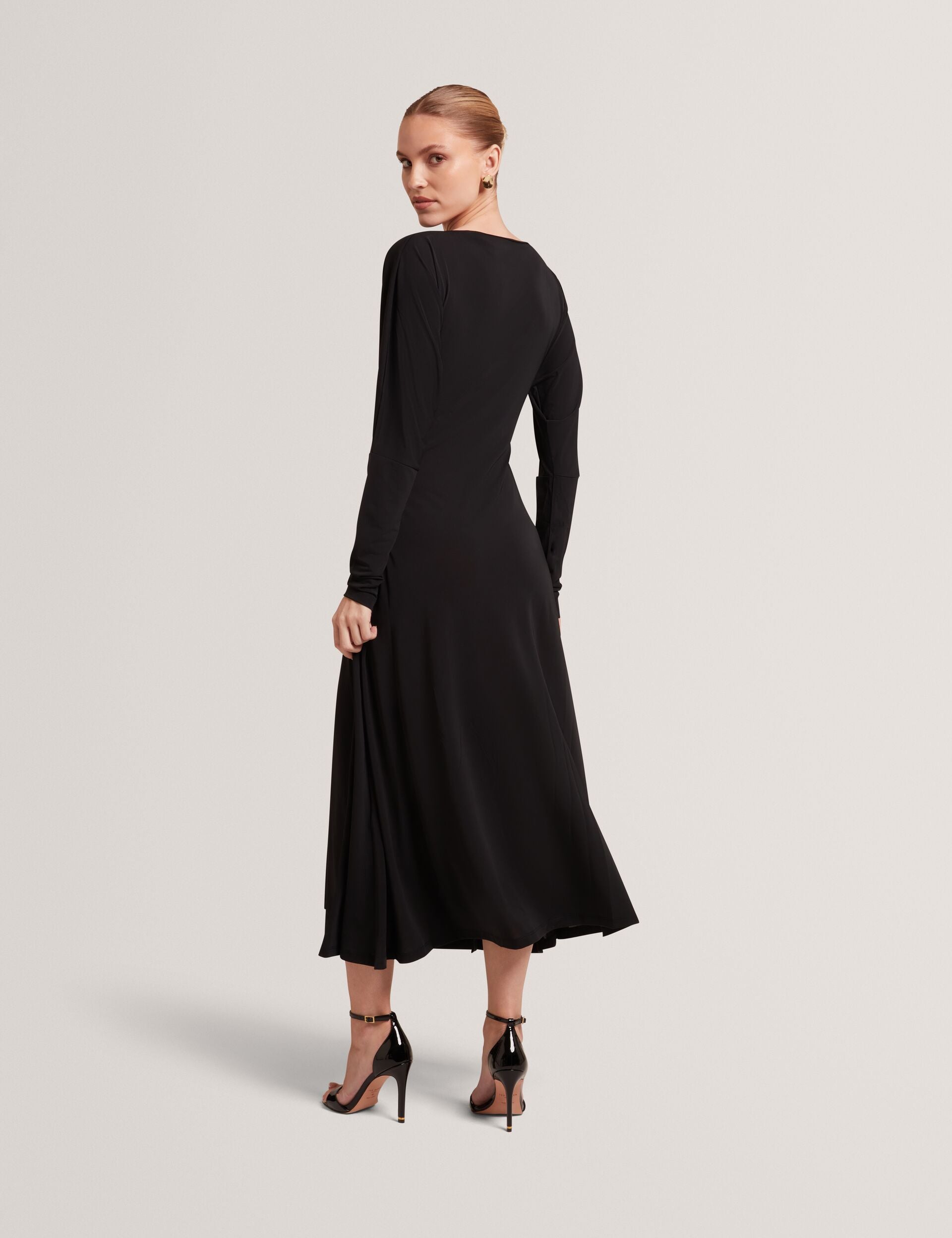 Ted Baker Ralhaa Wrapover Jersey Long Sleeve Midi Dress Women's
