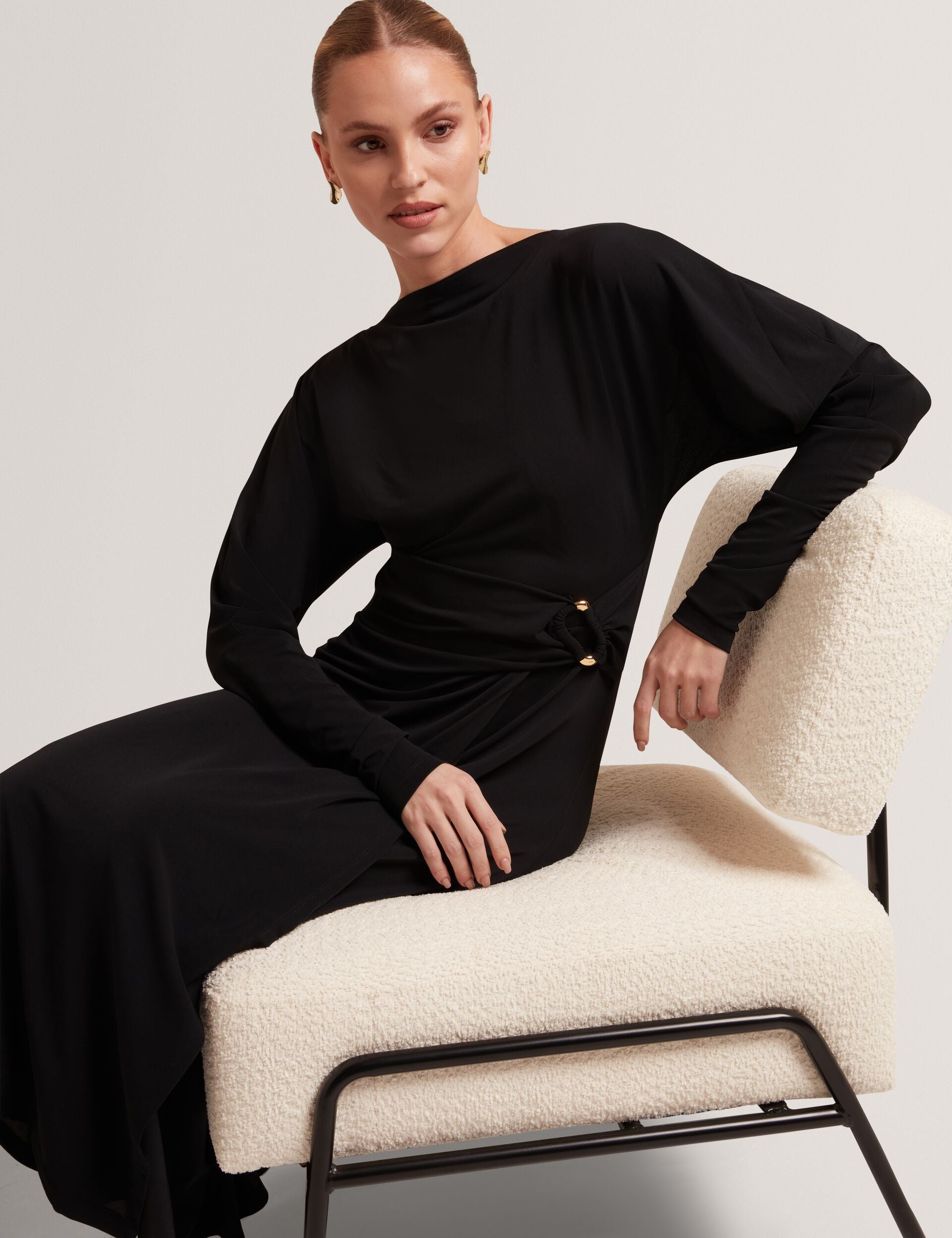 Ted Baker Ralhaa Wrapover Jersey Long Sleeve Midi Dress Women's