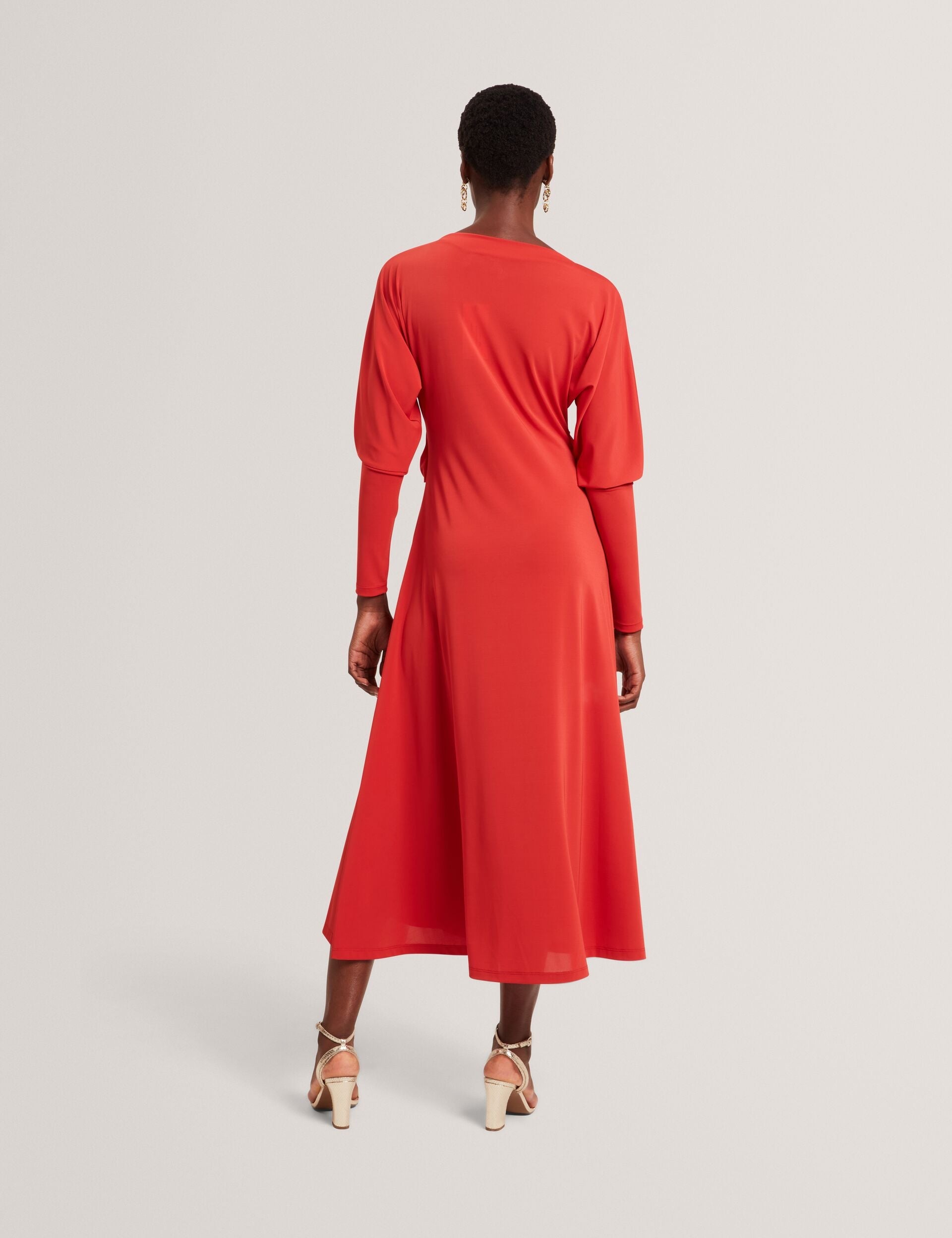 Ted Baker Ralhaa Wrapover Jersey Long Sleeve Midi Dress Women's