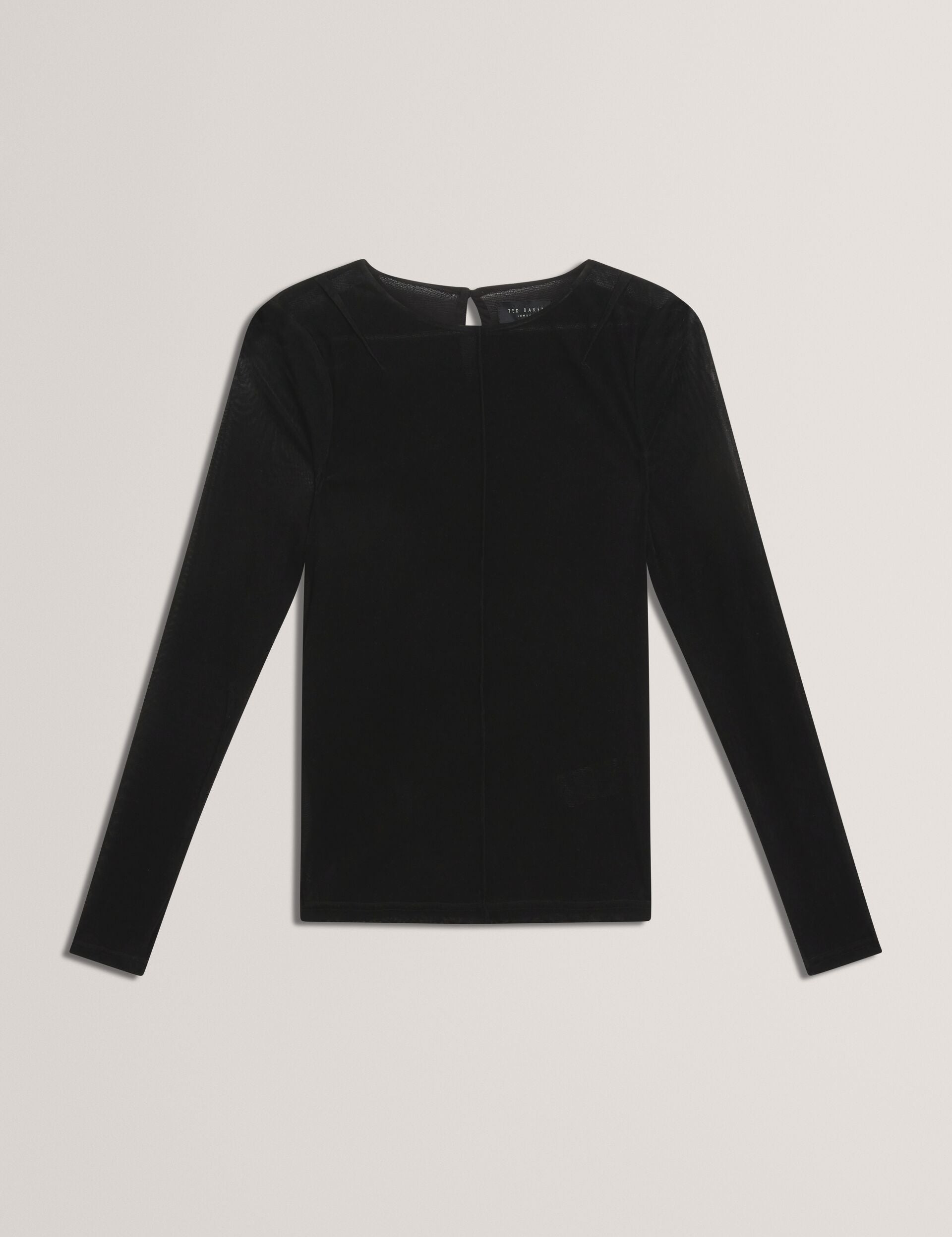 Ted Baker Sancie Velvet Mesh Fitted Long Sleeve Top Women's
