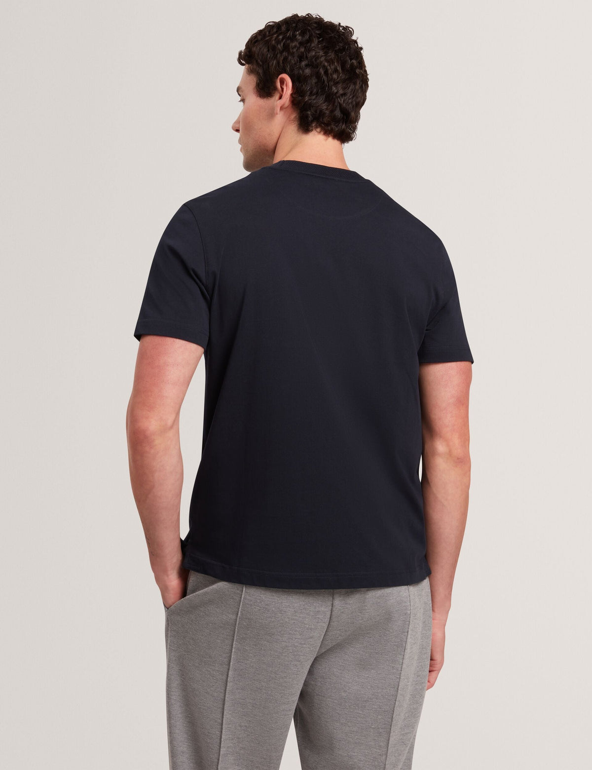 Ted Baker Lierts Textured Neckline Branded Tshirt