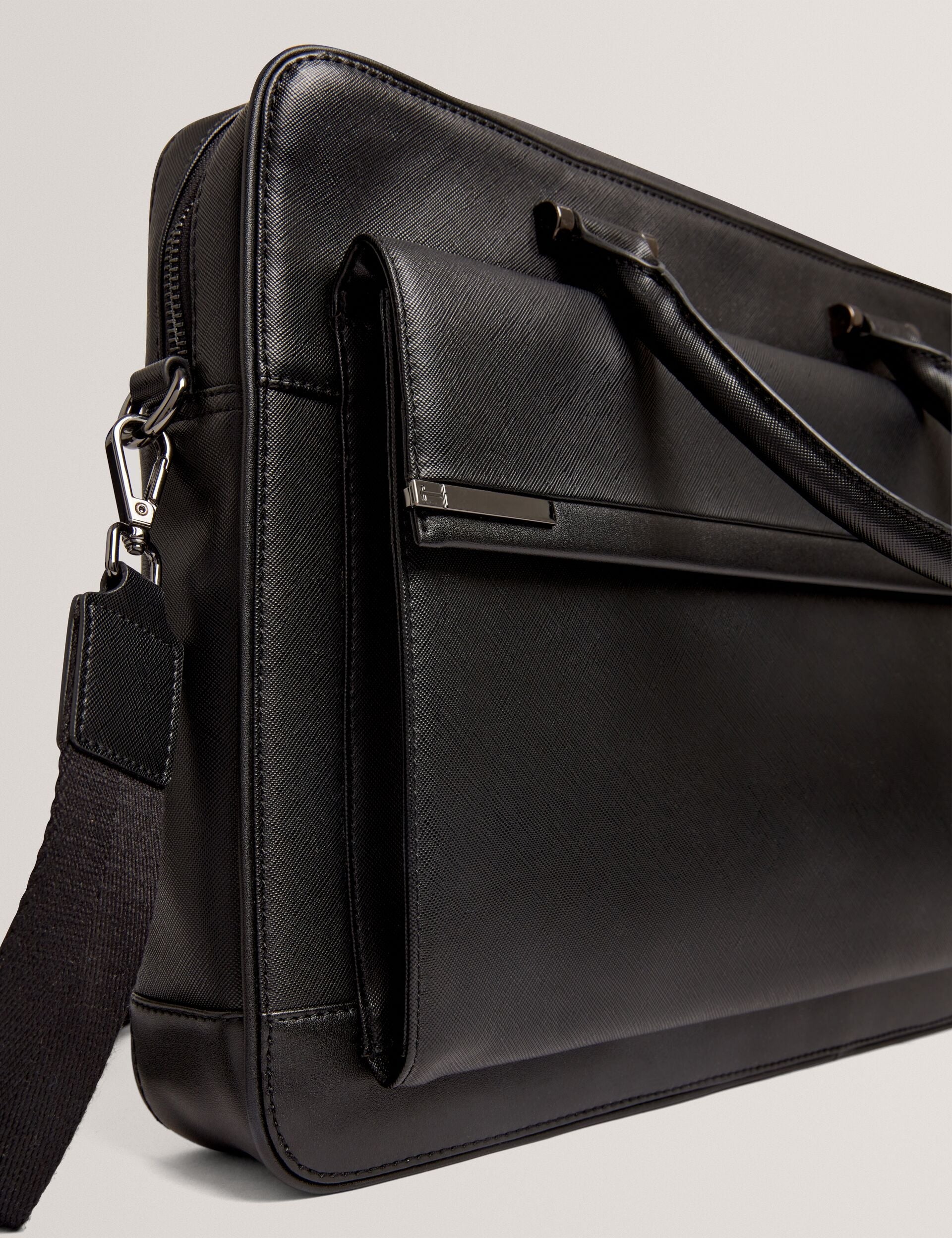 Ted Baker Sanndro Crosshatch Faux Leather Laptop Bag