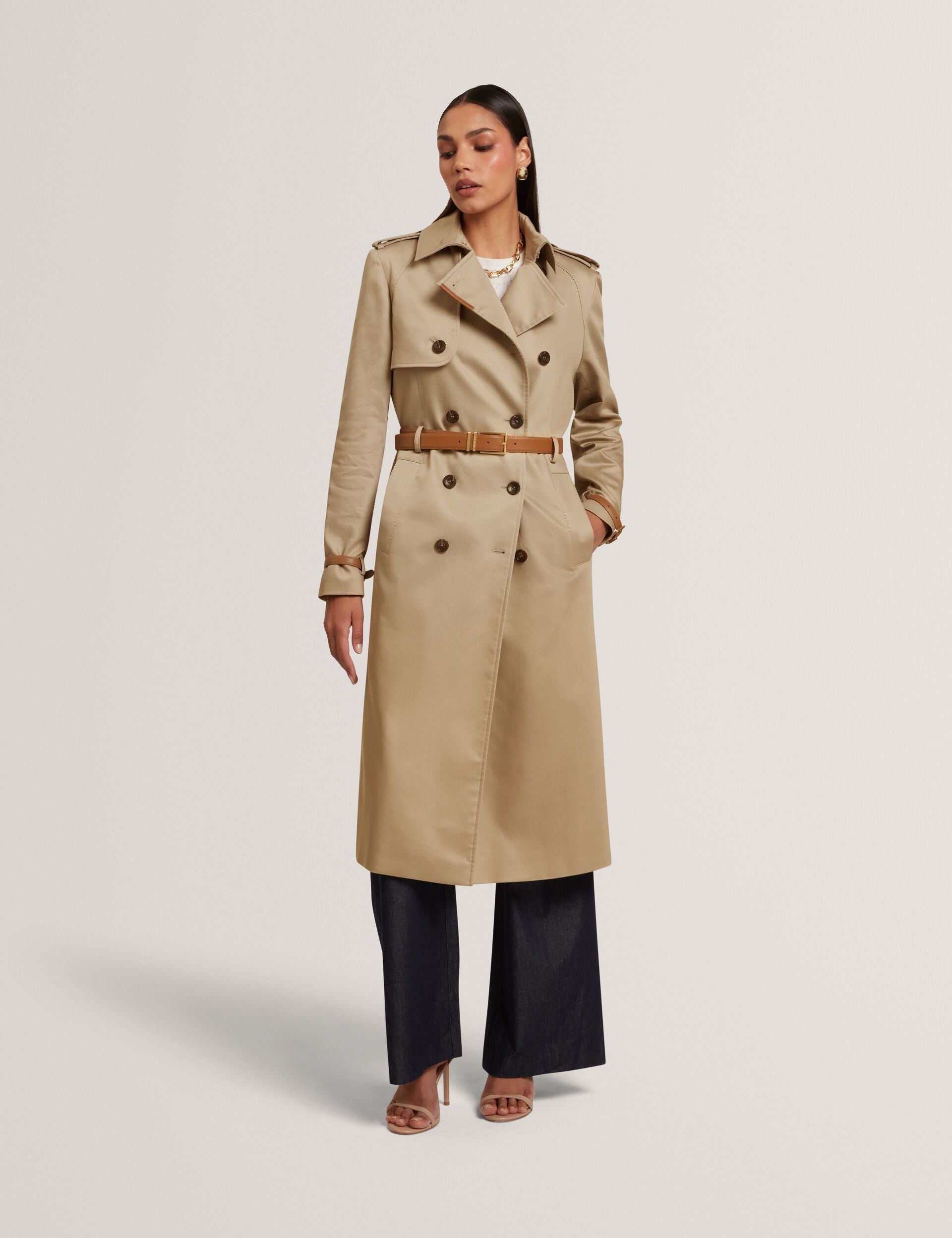 Ted Baker Arytha Cotton Twill Belted Trench Coat Women's