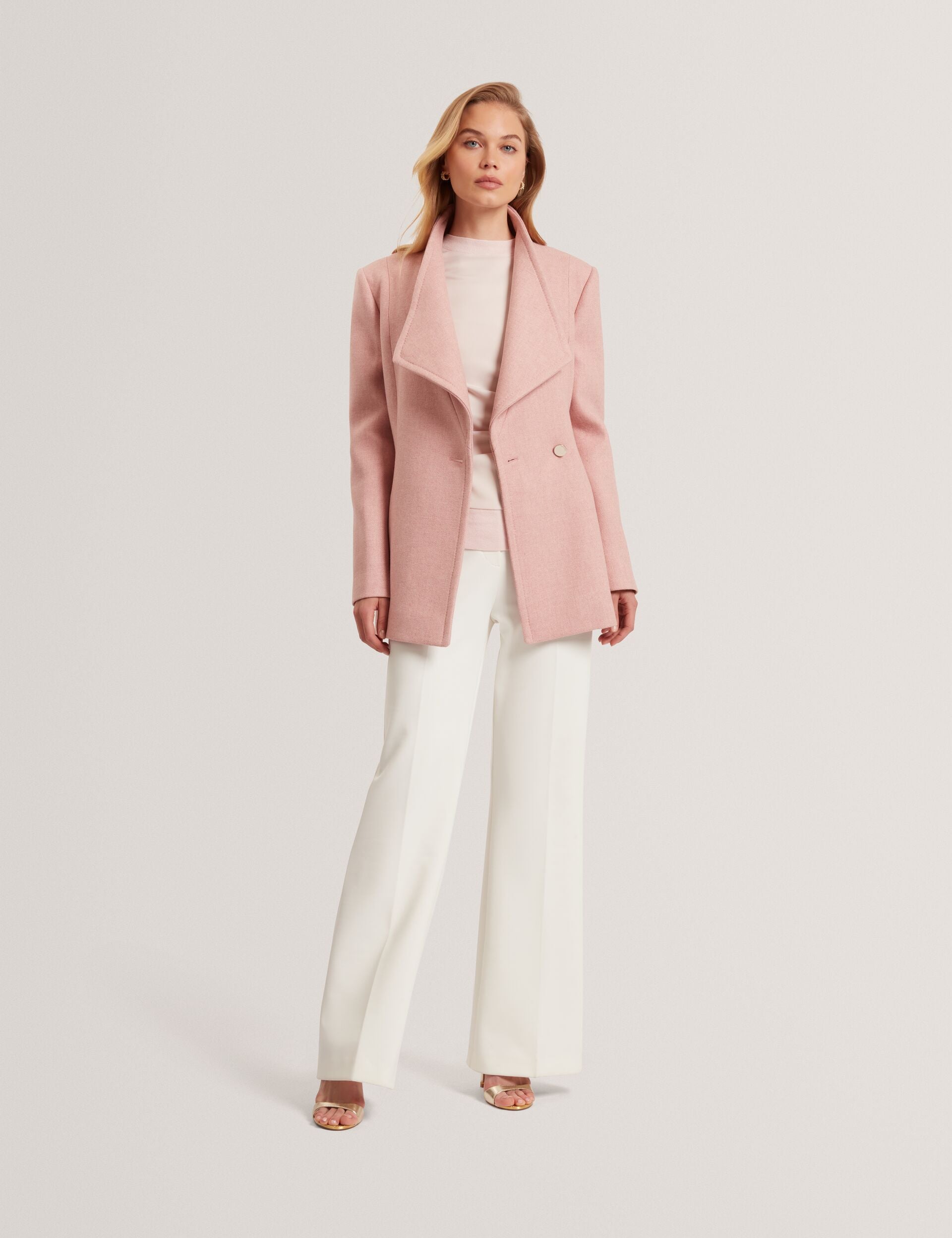 Ted Baker Evigna Wool Rich Hourglass Short Wrap Coat Women's