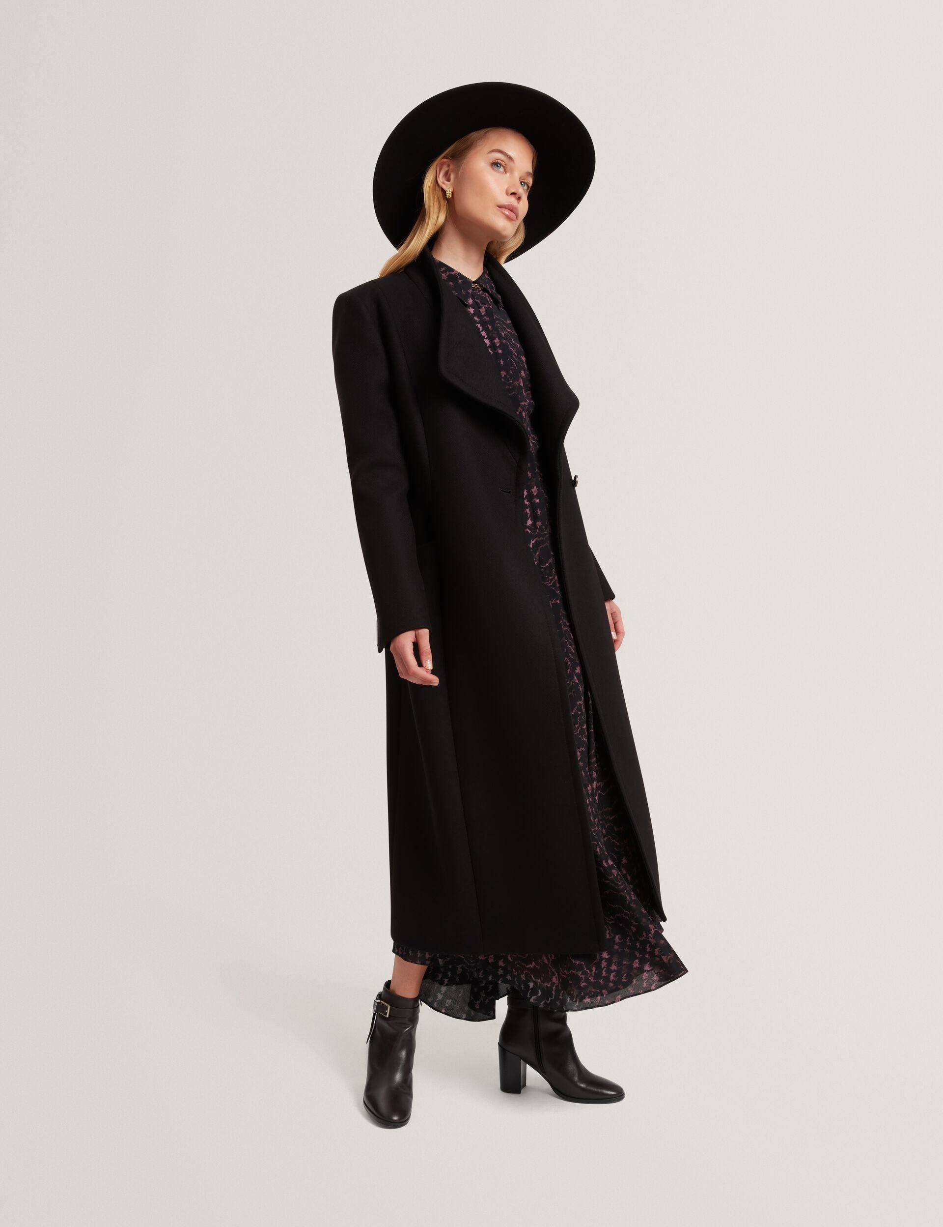 Ted Baker Mindee Wool Rich Hourglass Longline Wrap Coat Women's