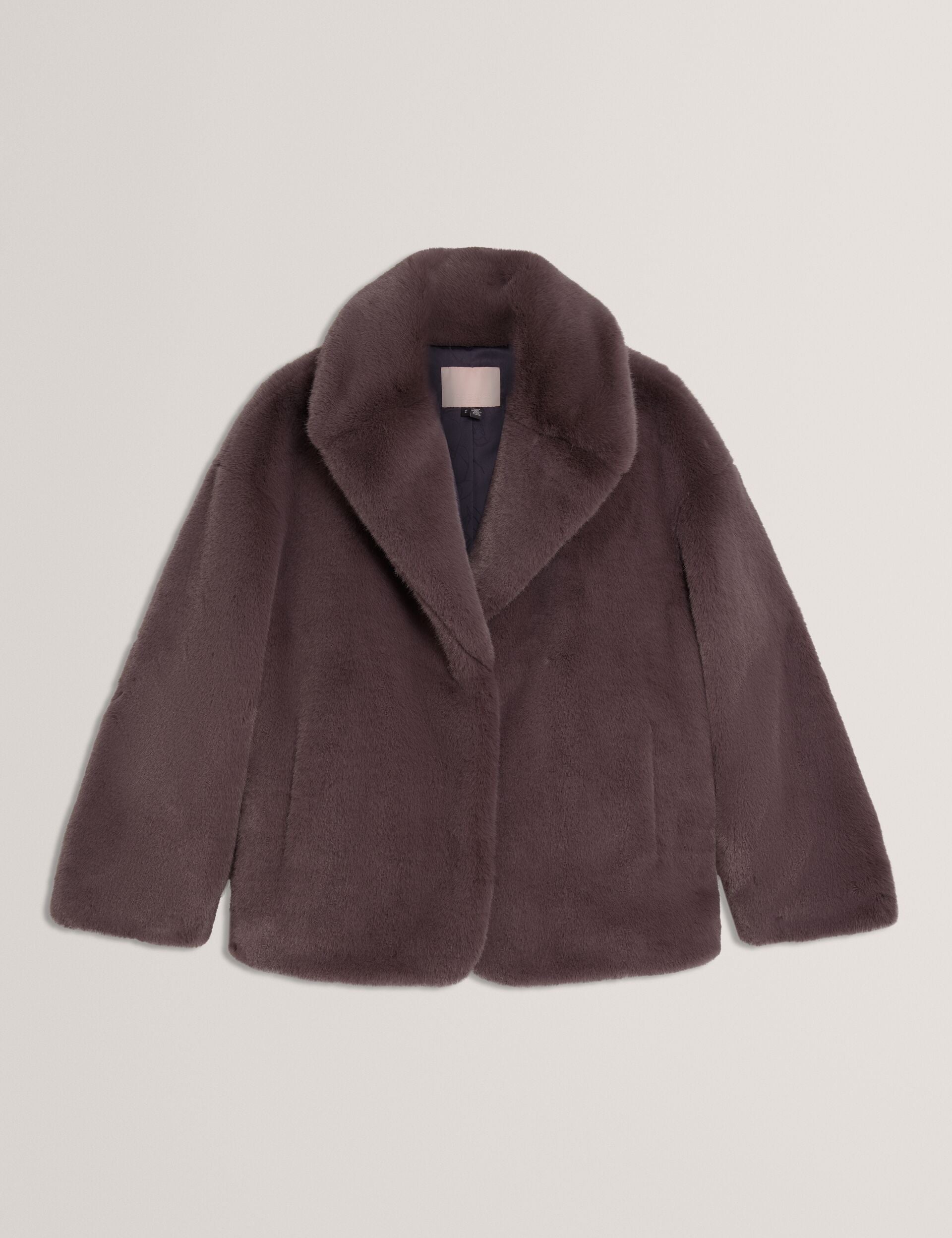 Ted Baker Fiela Faux Fur Oversized Short Coat Women's