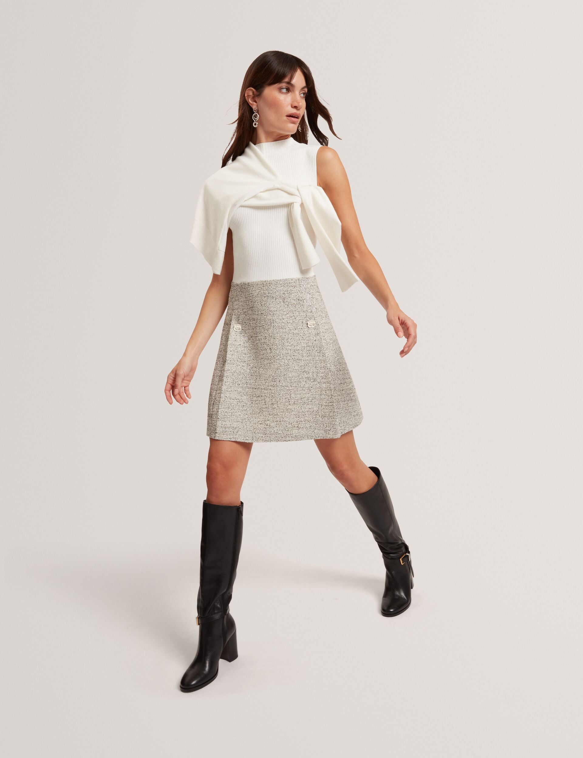 Ted Baker Ekaam Sleeveless Boucle Knit Mini Dress Women's