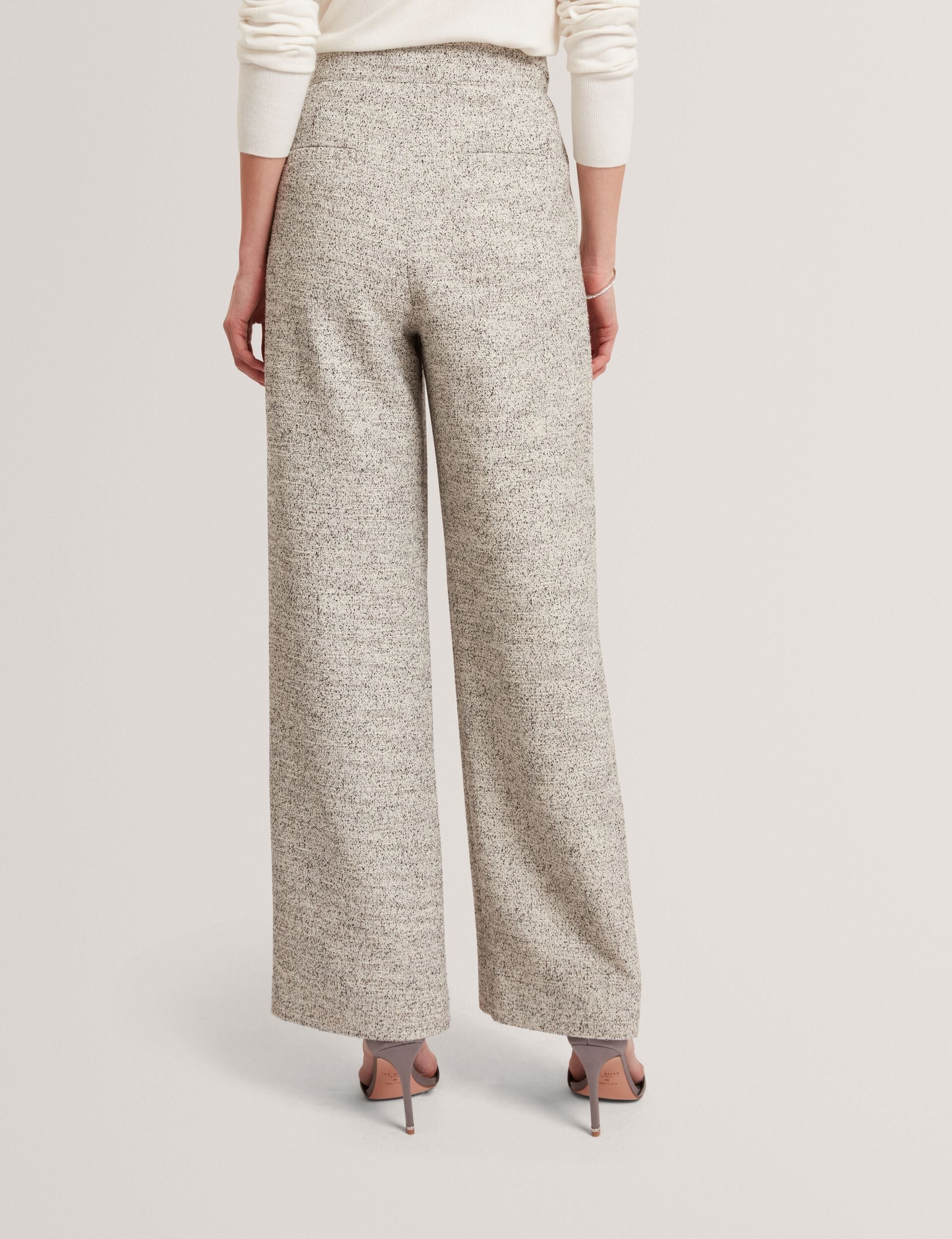 Ted Baker Ekaat Boucle Tailored Wide Leg Trousers Women's