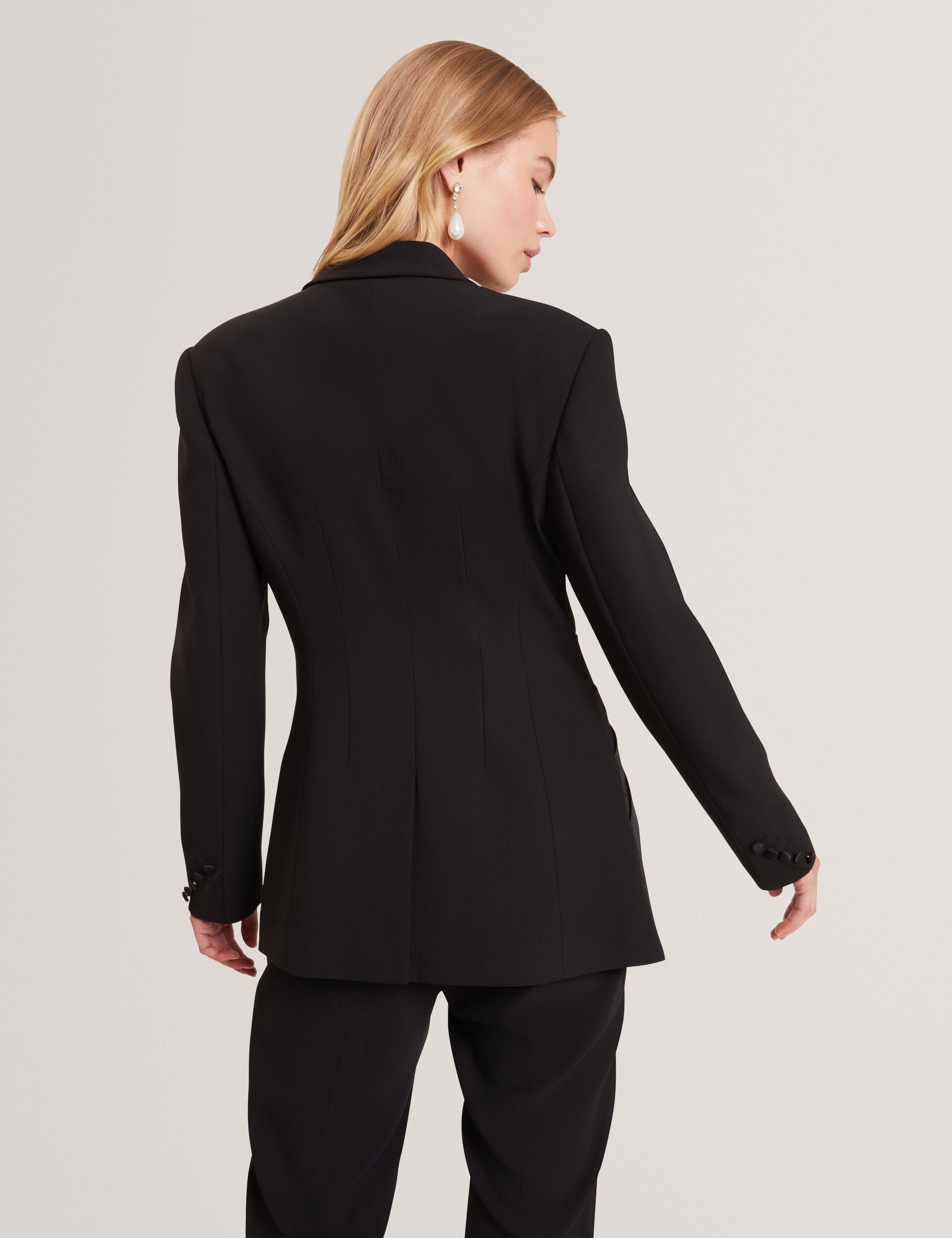 Ted Baker Xeni Satin Bow Sash Tailored Blazer Women's
