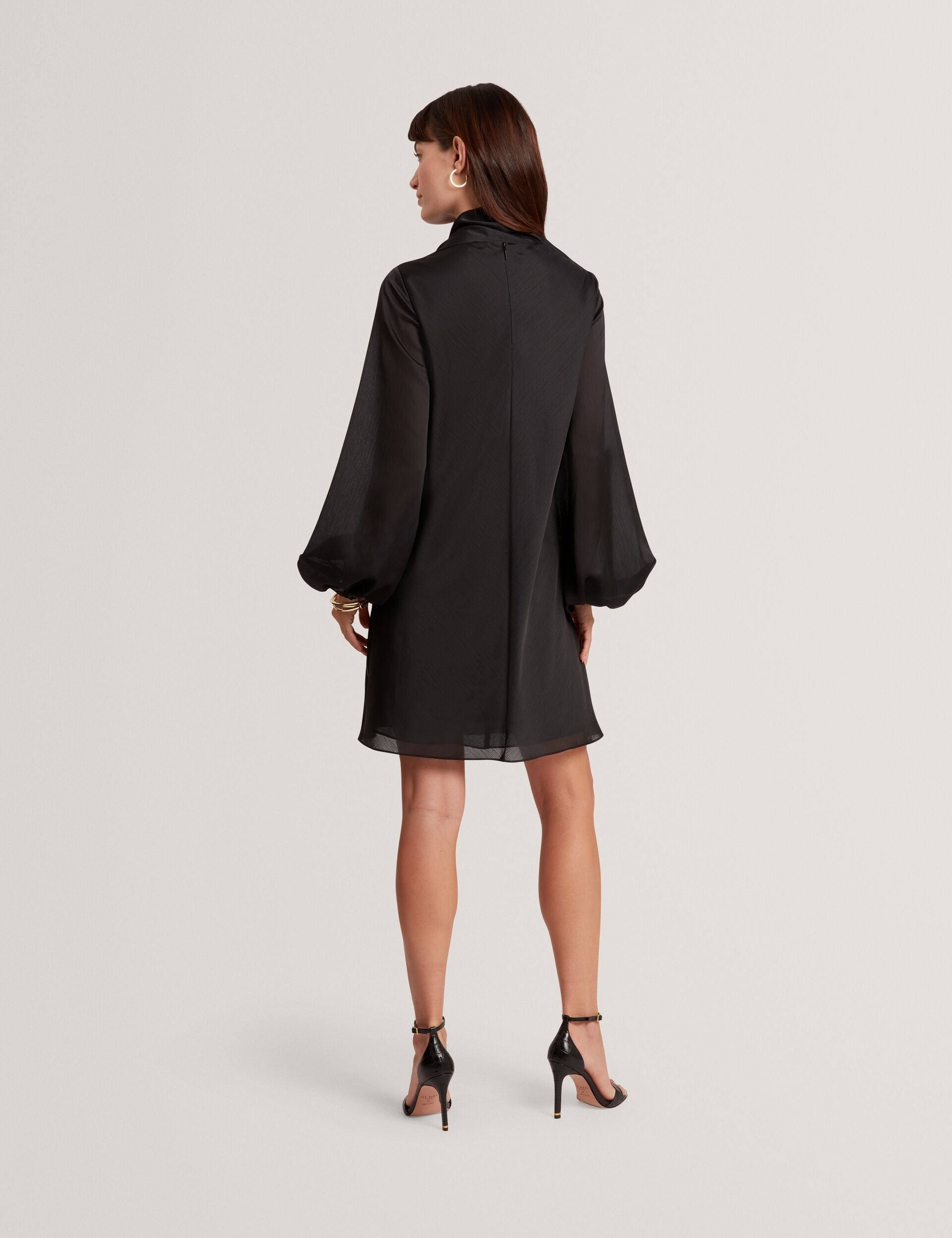 Ted Baker Molma Nouveau Print Tie Neck Long Sleeve Mini Dress Women's