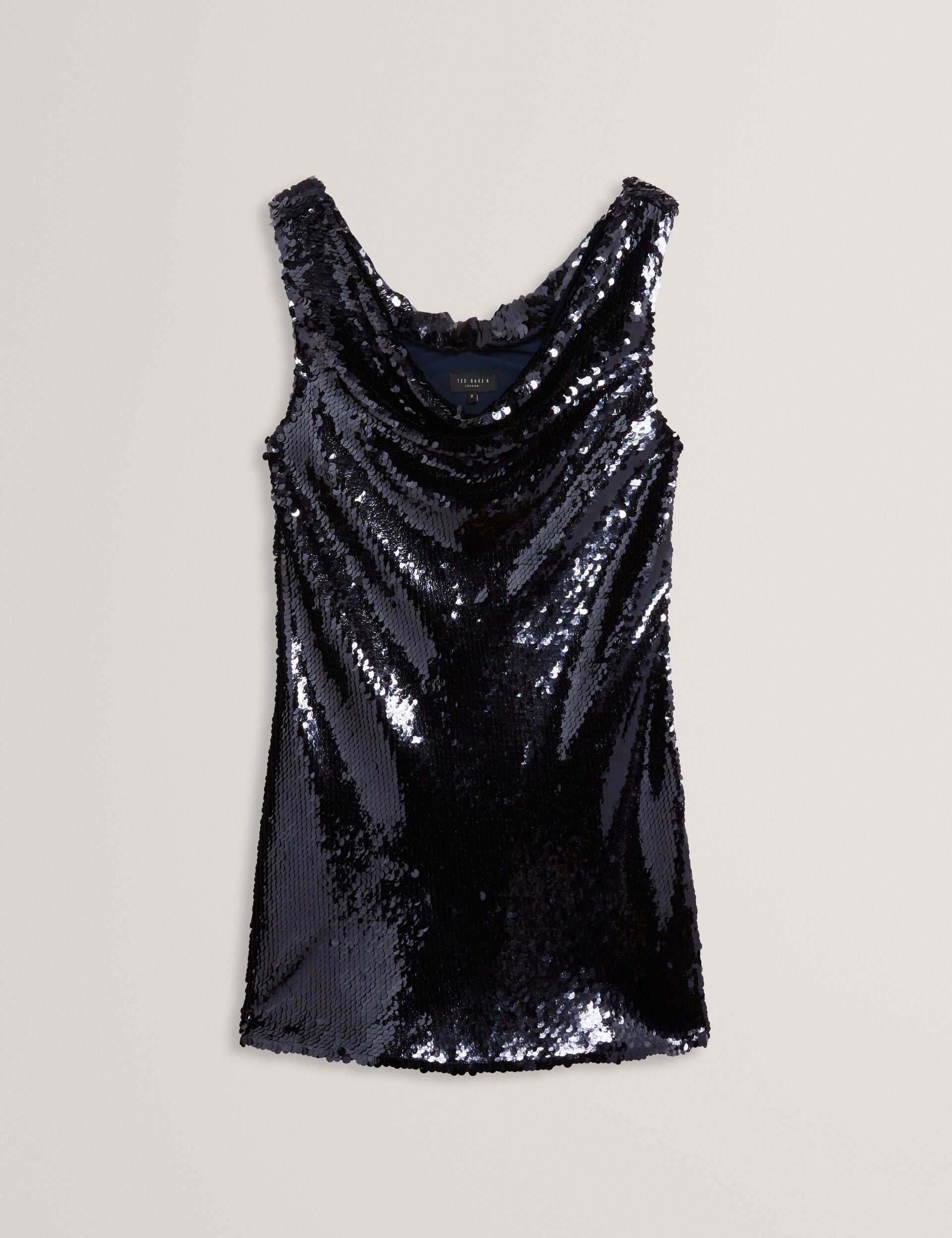 Ted Baker Sialla Sequined Cowl Neck Sleeveless Mini Dress Women's