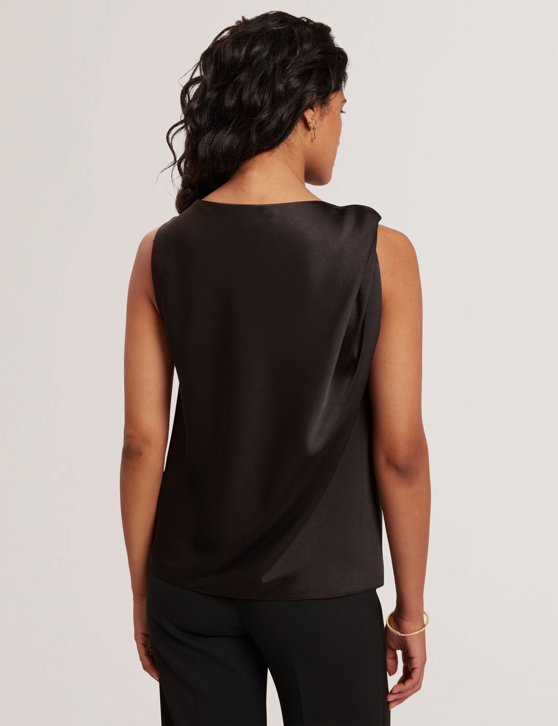 Ted Baker Miona Satin Twist Neck Sleeveless Top Women's