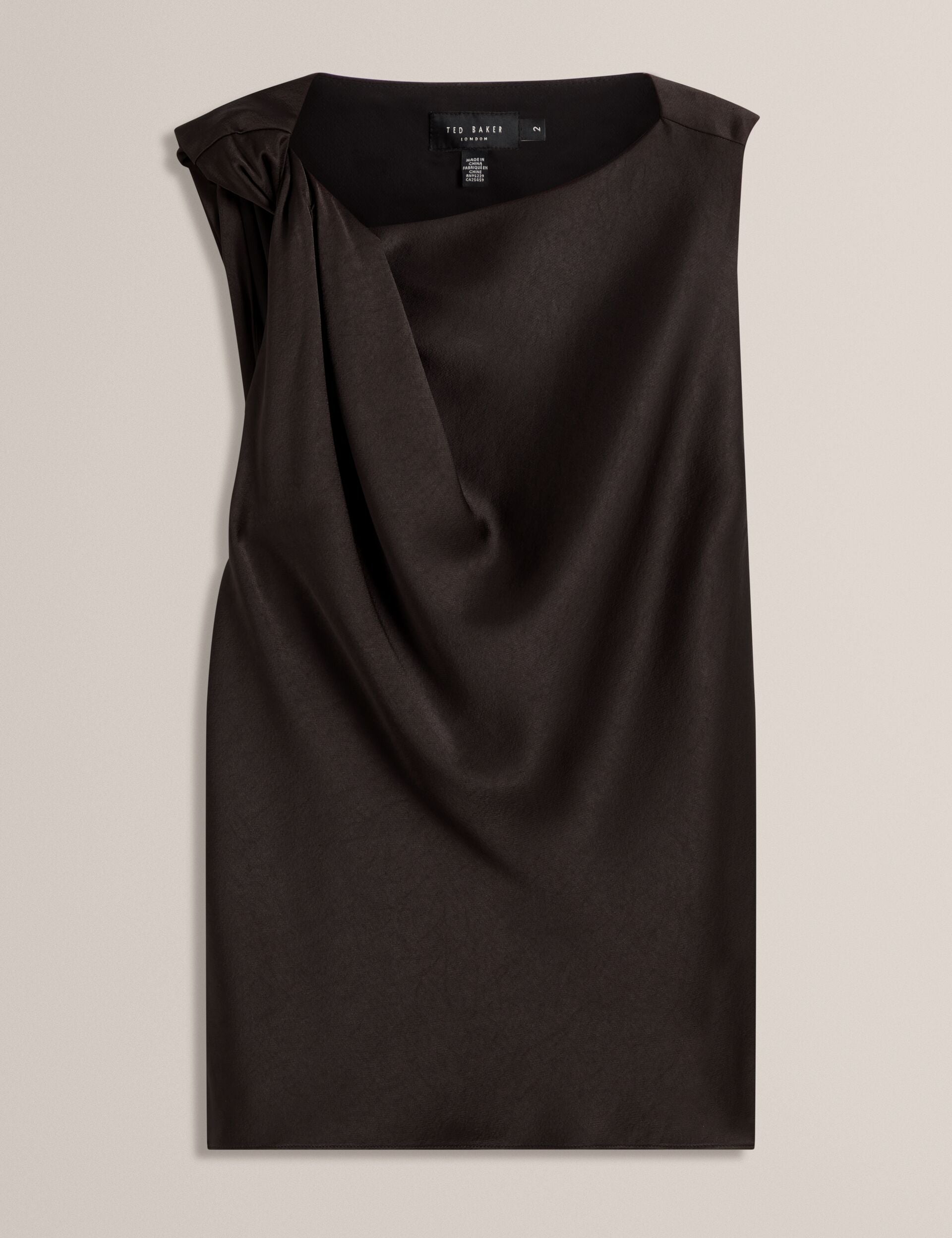 Ted Baker Miona Satin Twist Neck Sleeveless Top Women's