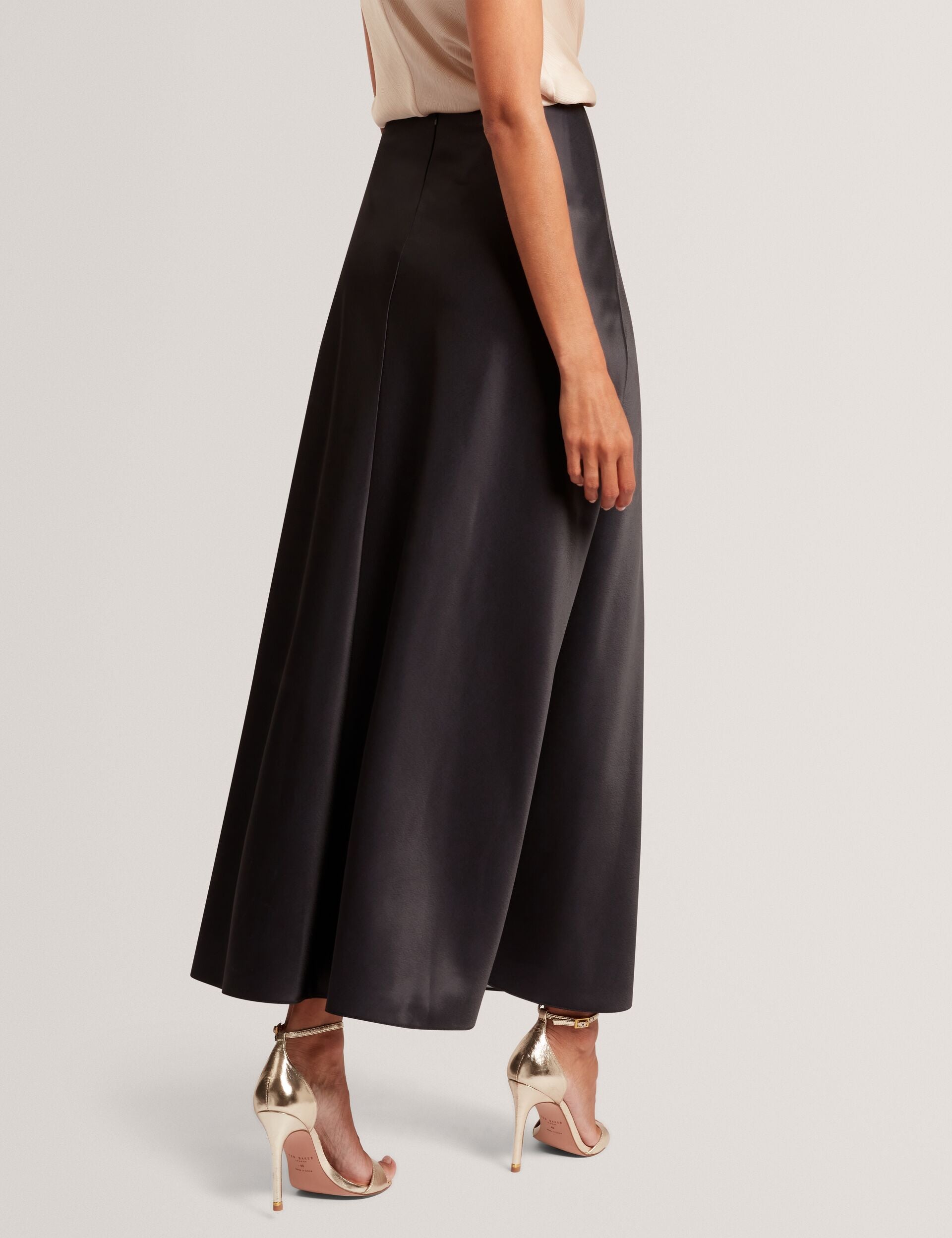 Ted Baker Salira Floral Graphic Satin Bias Maxi Skirt Women's
