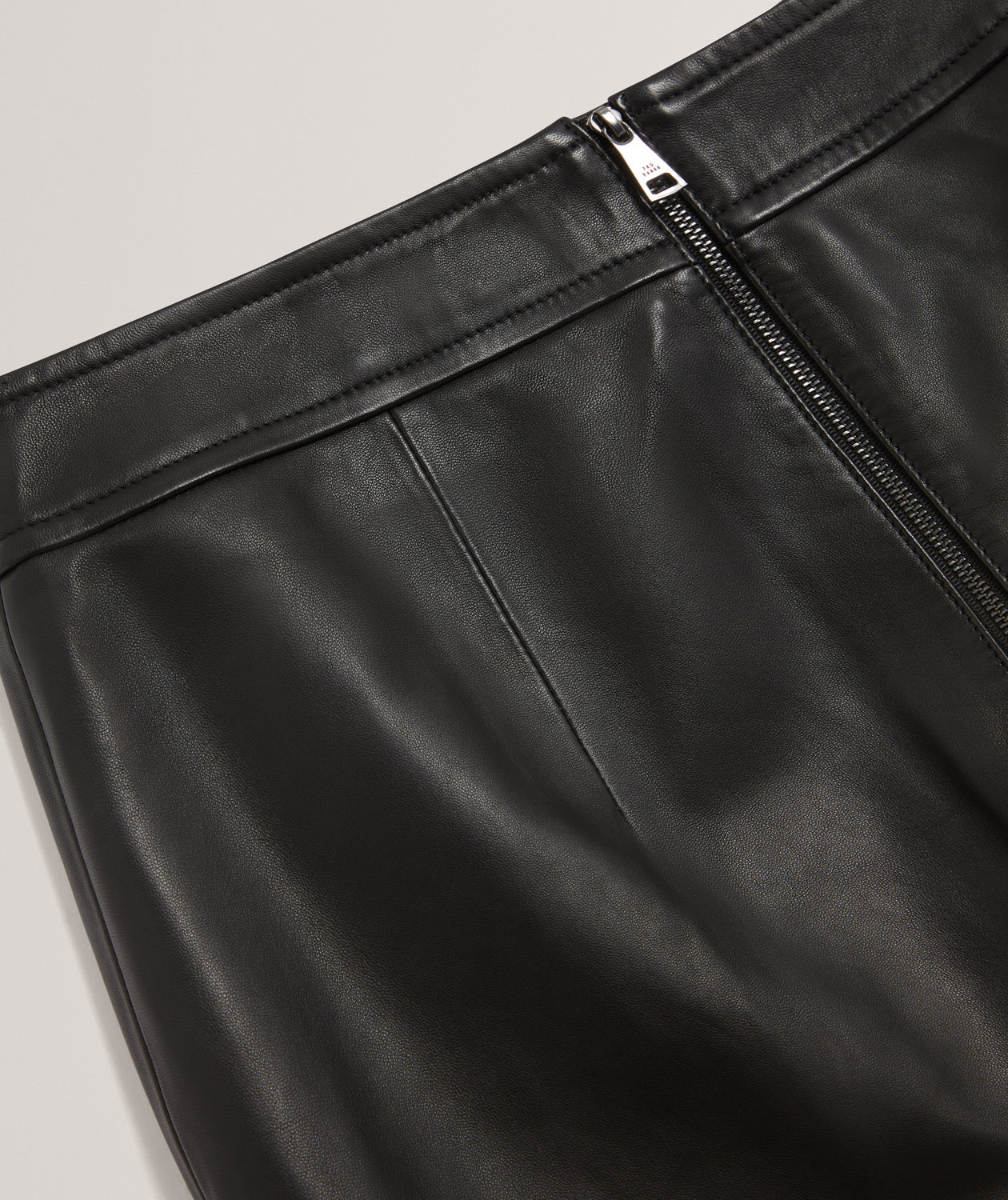 Ted Baker Vikta Leather Panelled Aline Mini Skirt Women's