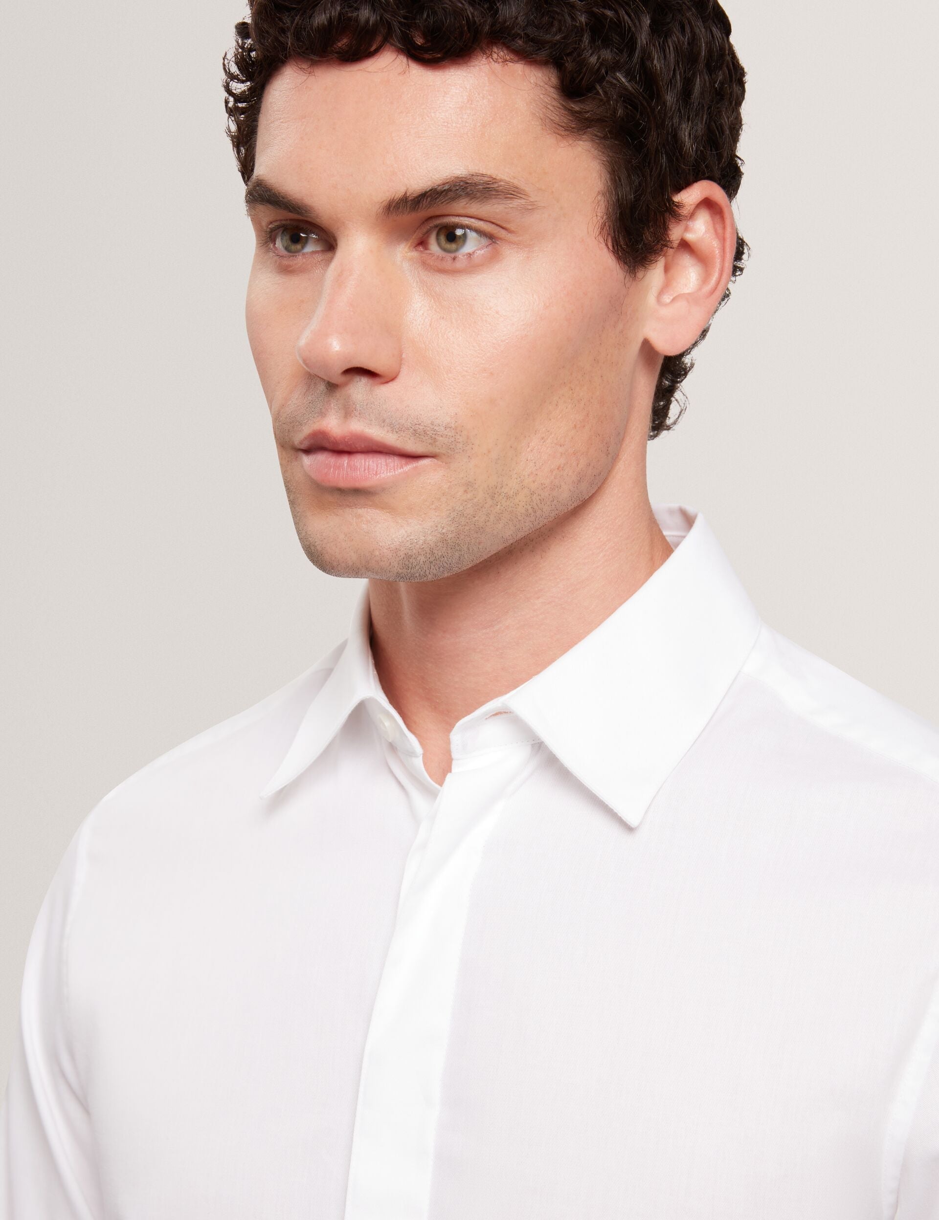Ted Baker Tibor Covered Placket Long Sleeve Cotton Shirt